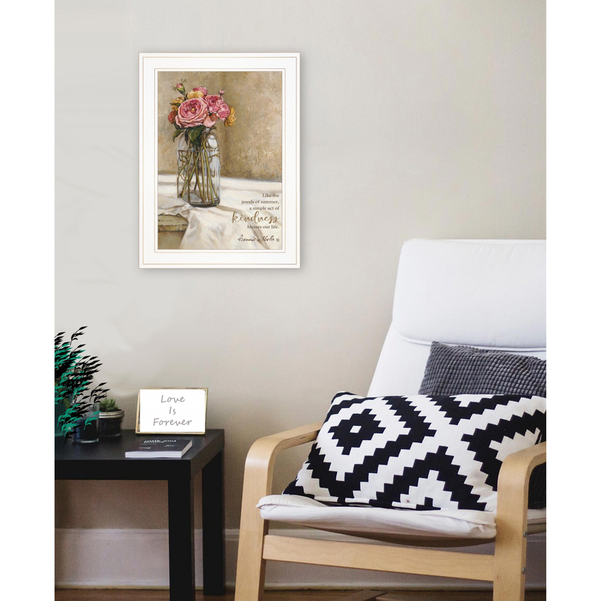 Jewels Of Summer 1 White Framed Print Wall Art