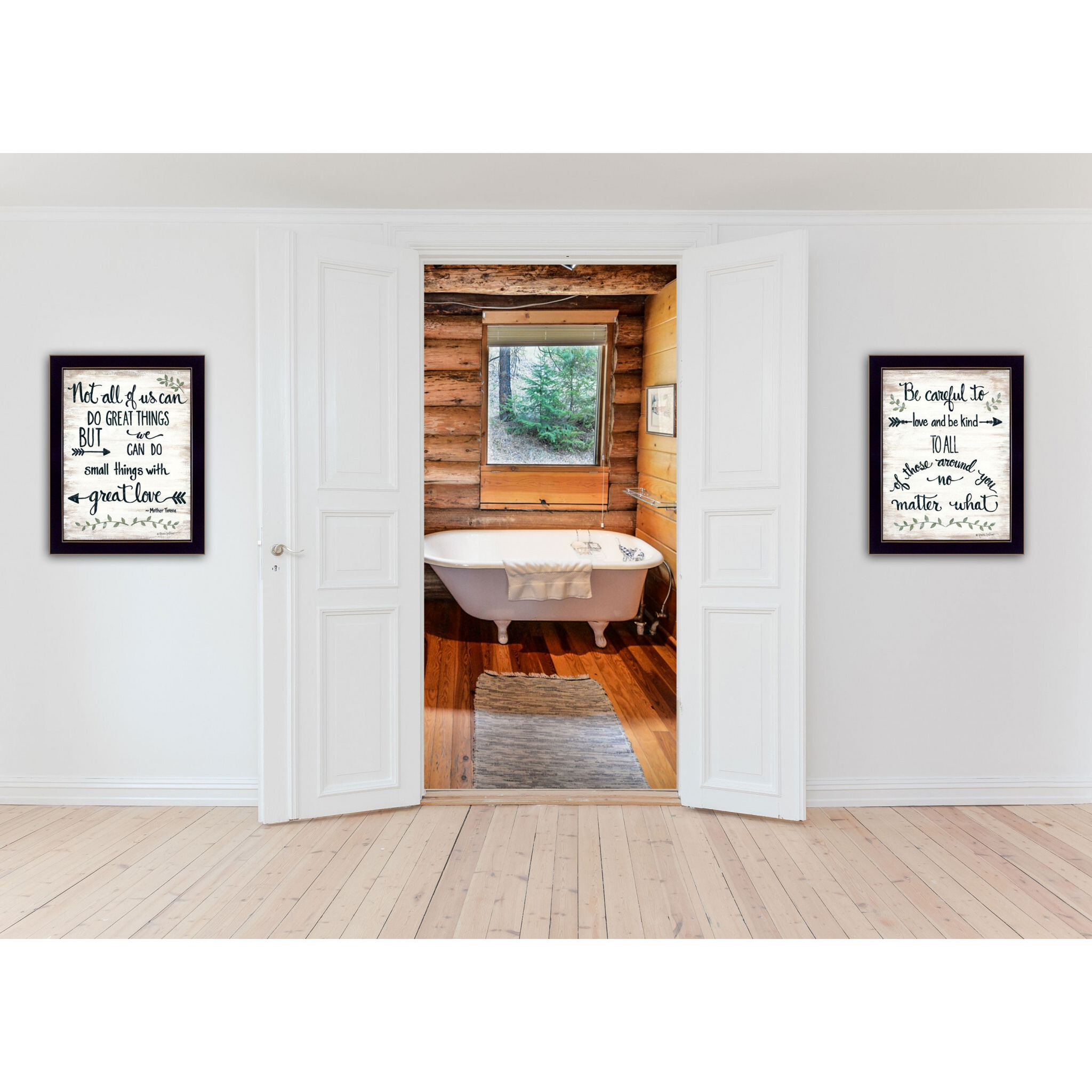 Set Of Two Great Love 1 Black Framed Print Wall Art