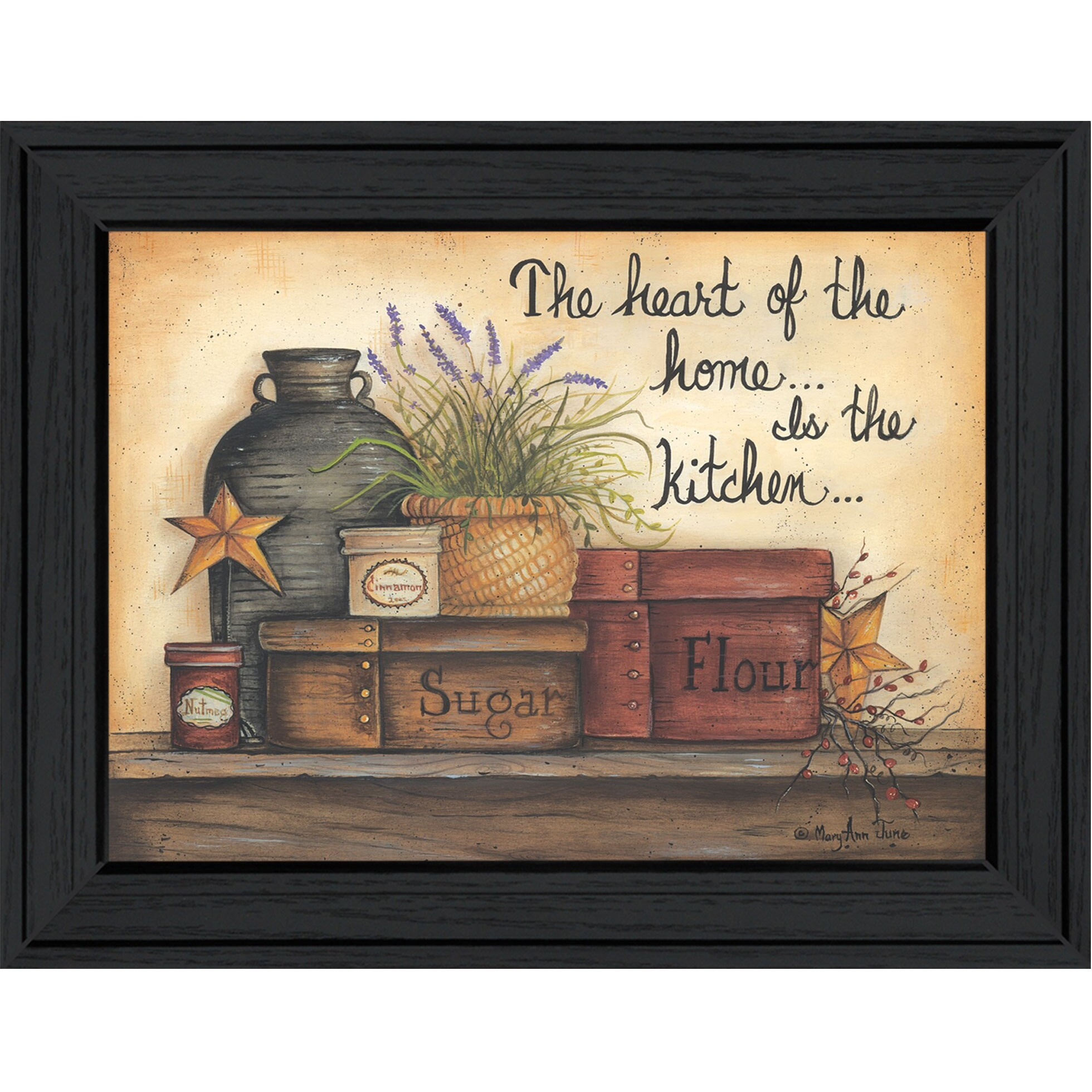 Heart Of The Home 7 Black Framed Print Wall Art
