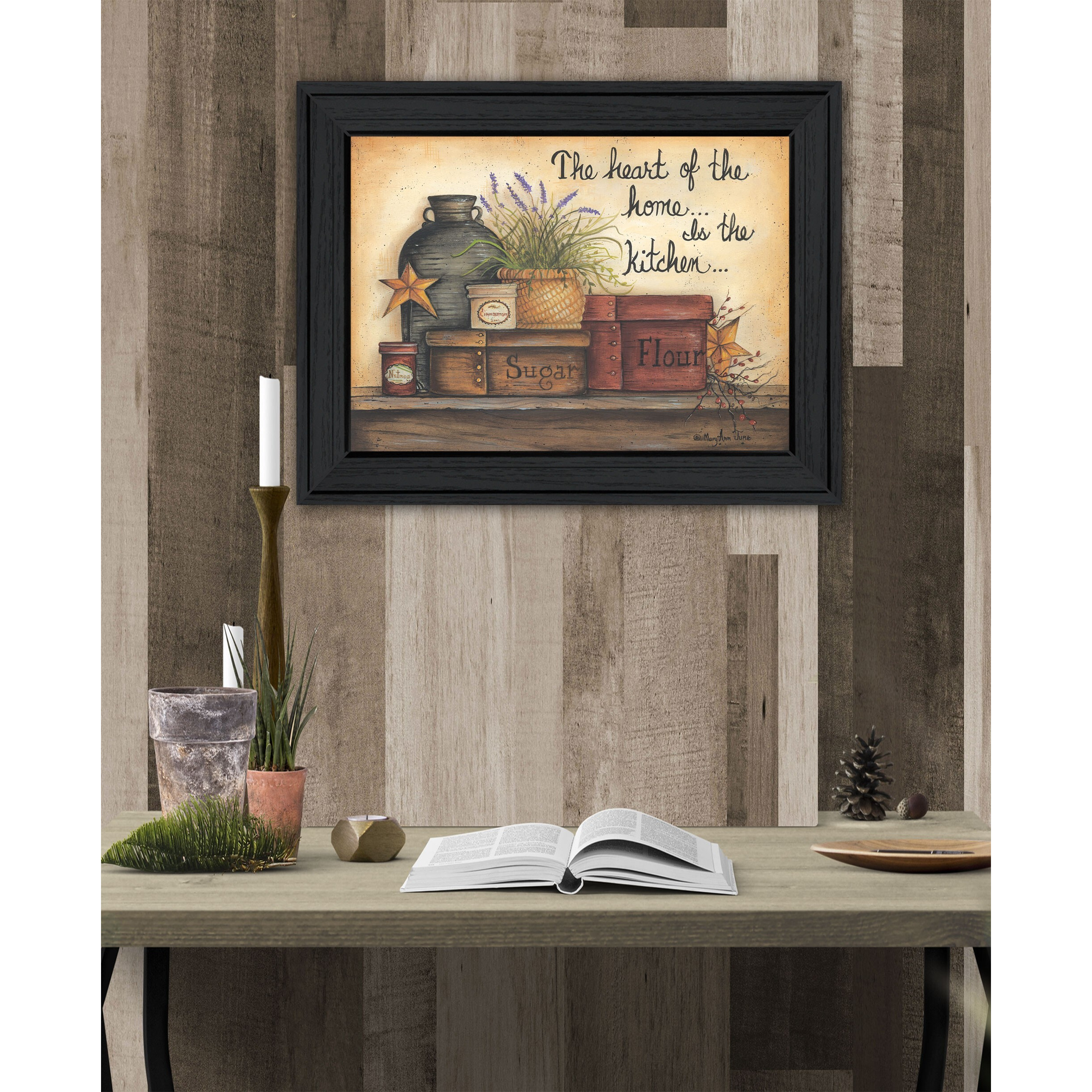 Heart Of The Home 7 Black Framed Print Wall Art