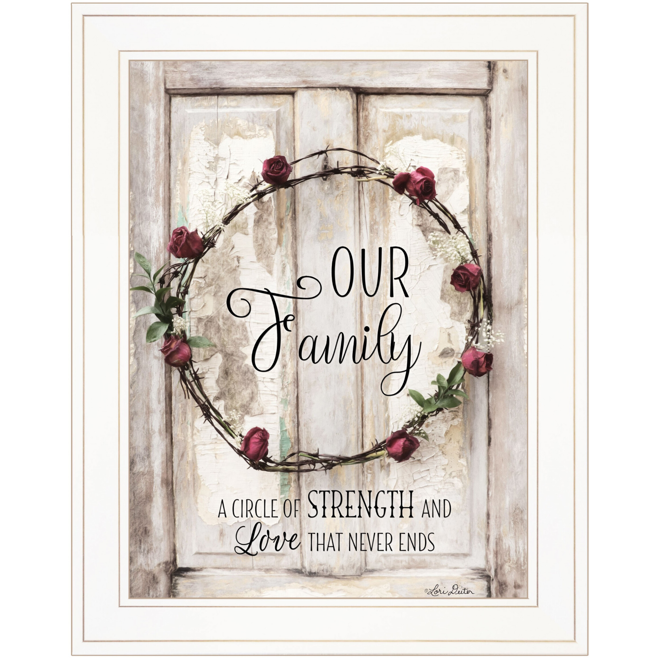 Our Family 1 White Framed Print Wall Art