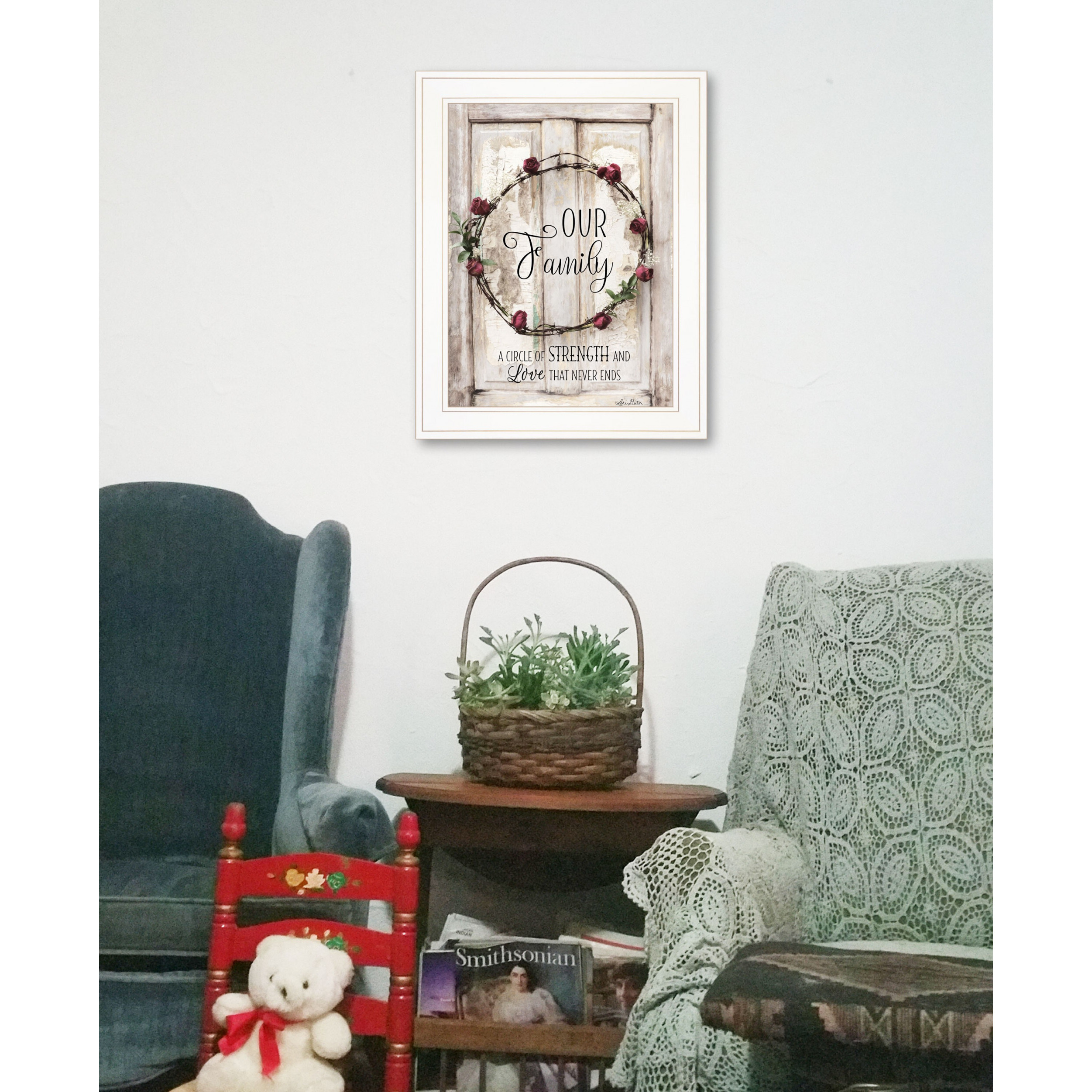 Our Family 1 White Framed Print Wall Art