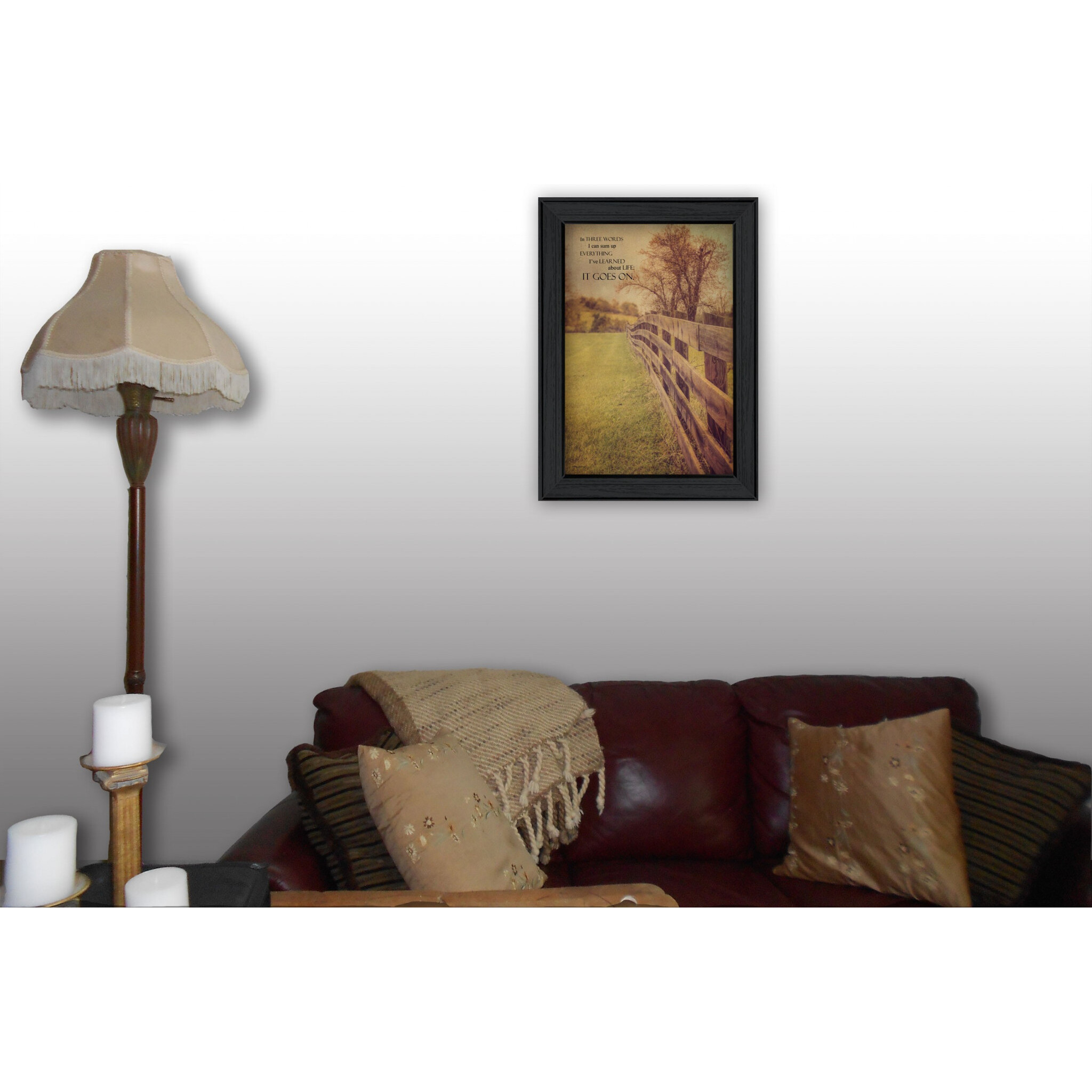 Life Goes On Black Framed Print Wall Art
