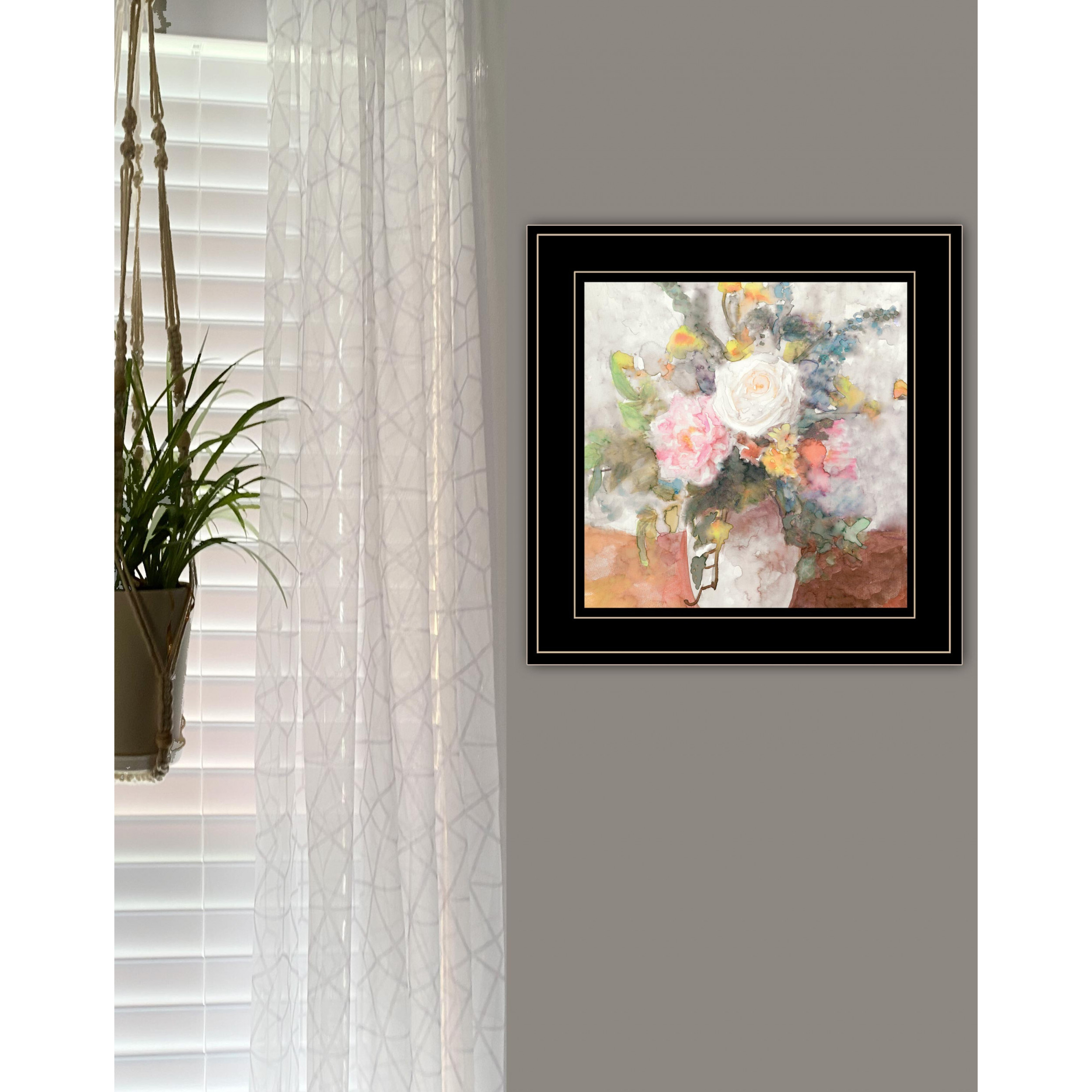 Table Bouquet 2 [3] Black Framed Print Wall Art