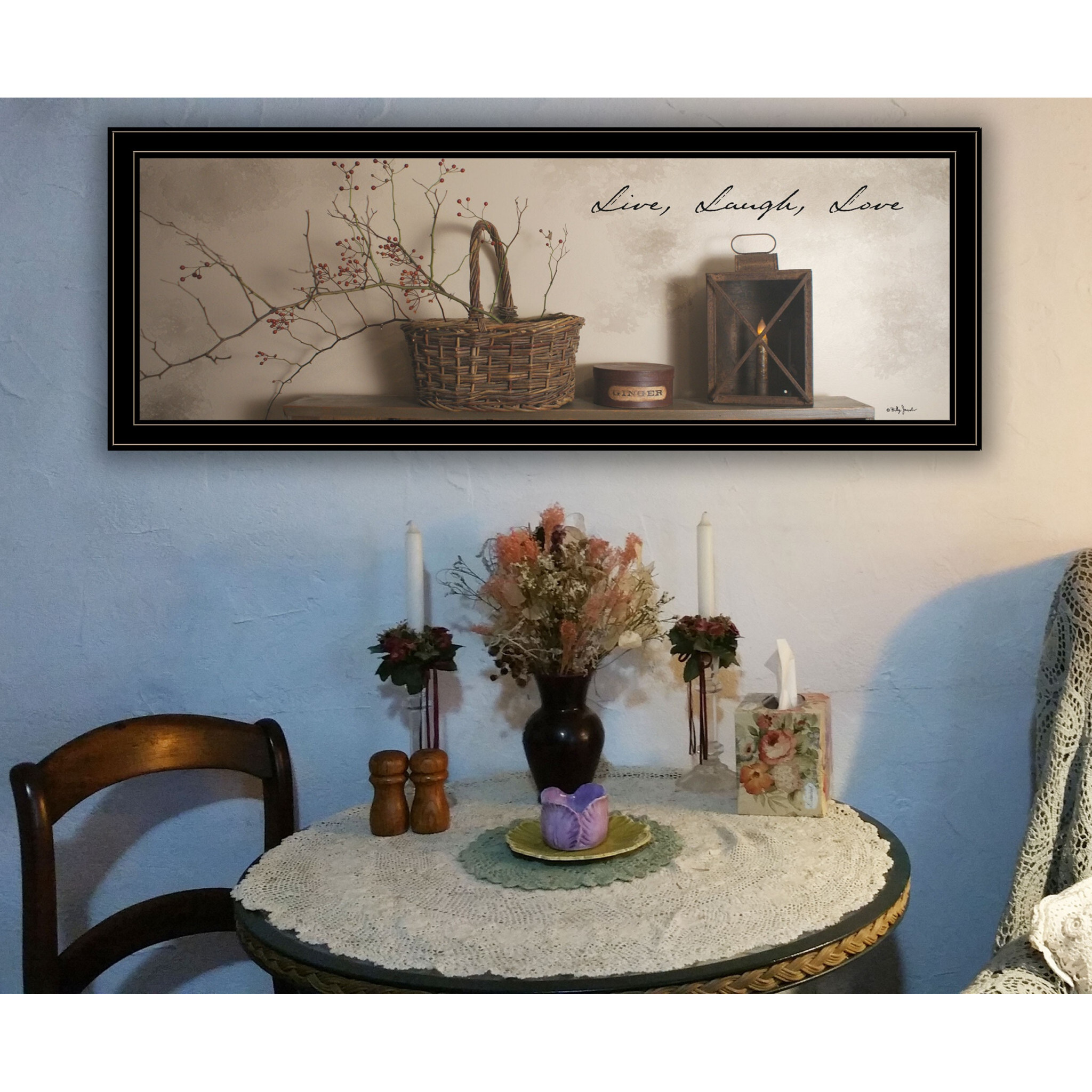 Live Laugh And Love 4 Black Framed Print Wall Art