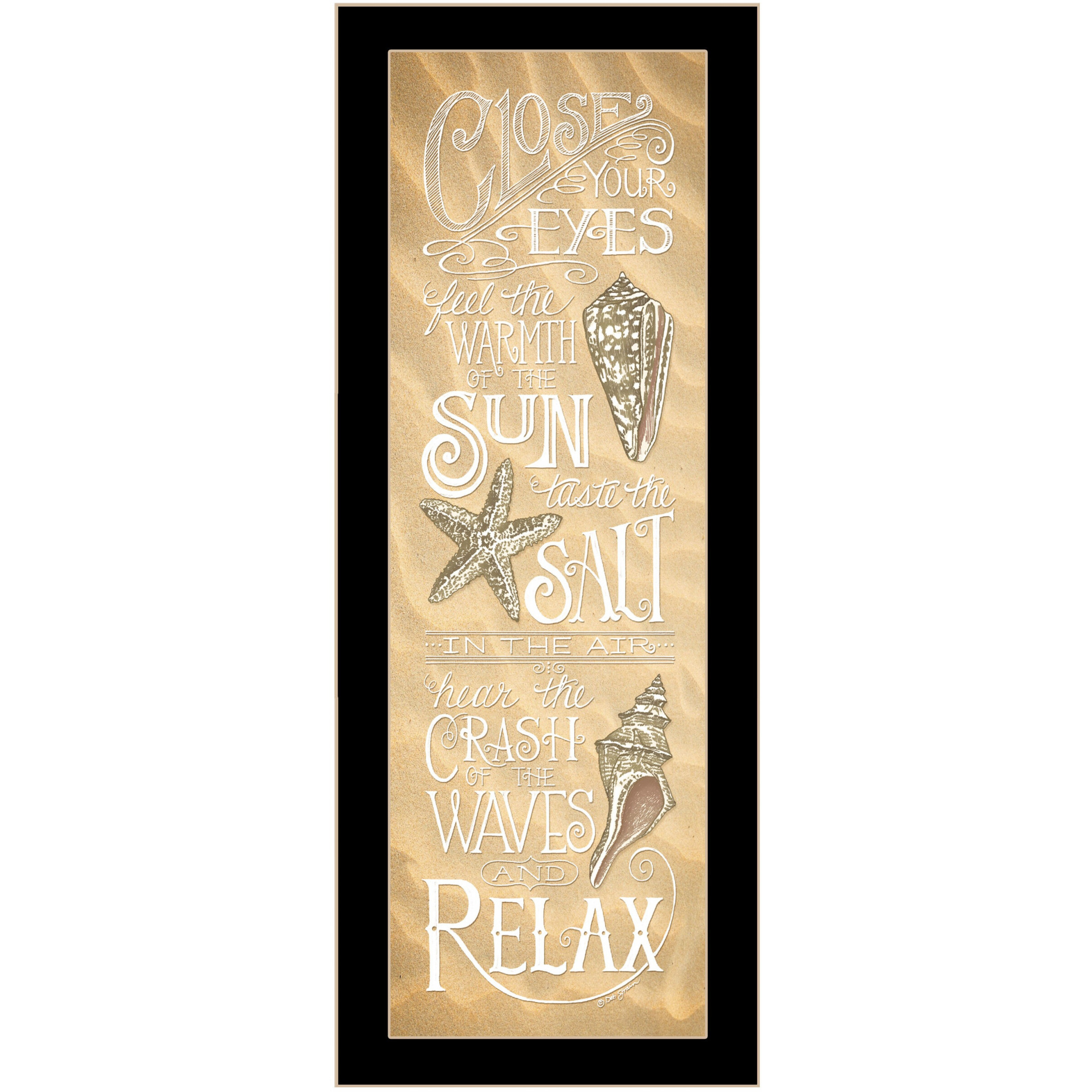 Close Your Eyes 1 Black Framed Print Wall Art