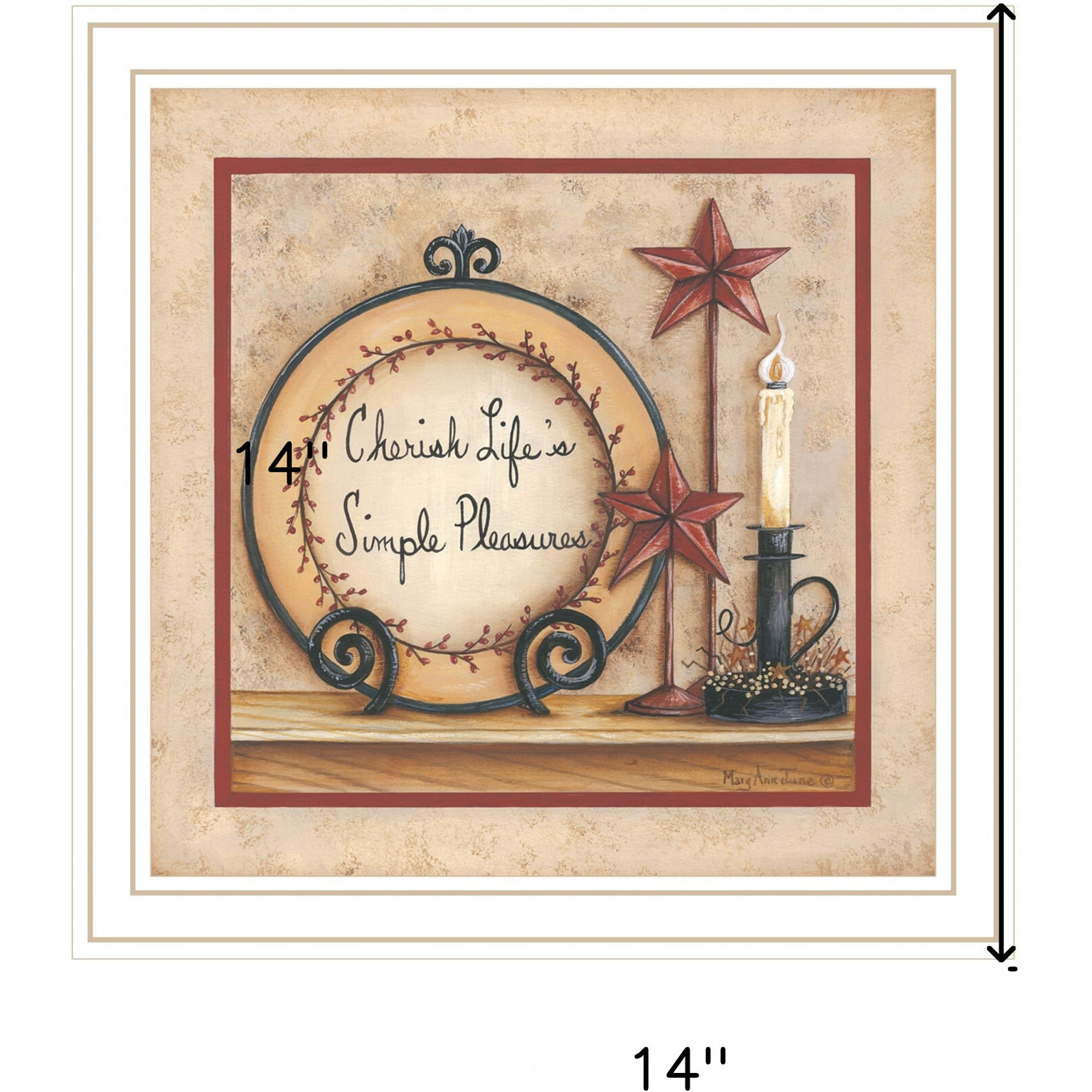 Simple Pleasures 4 White Framed Print Wall Art