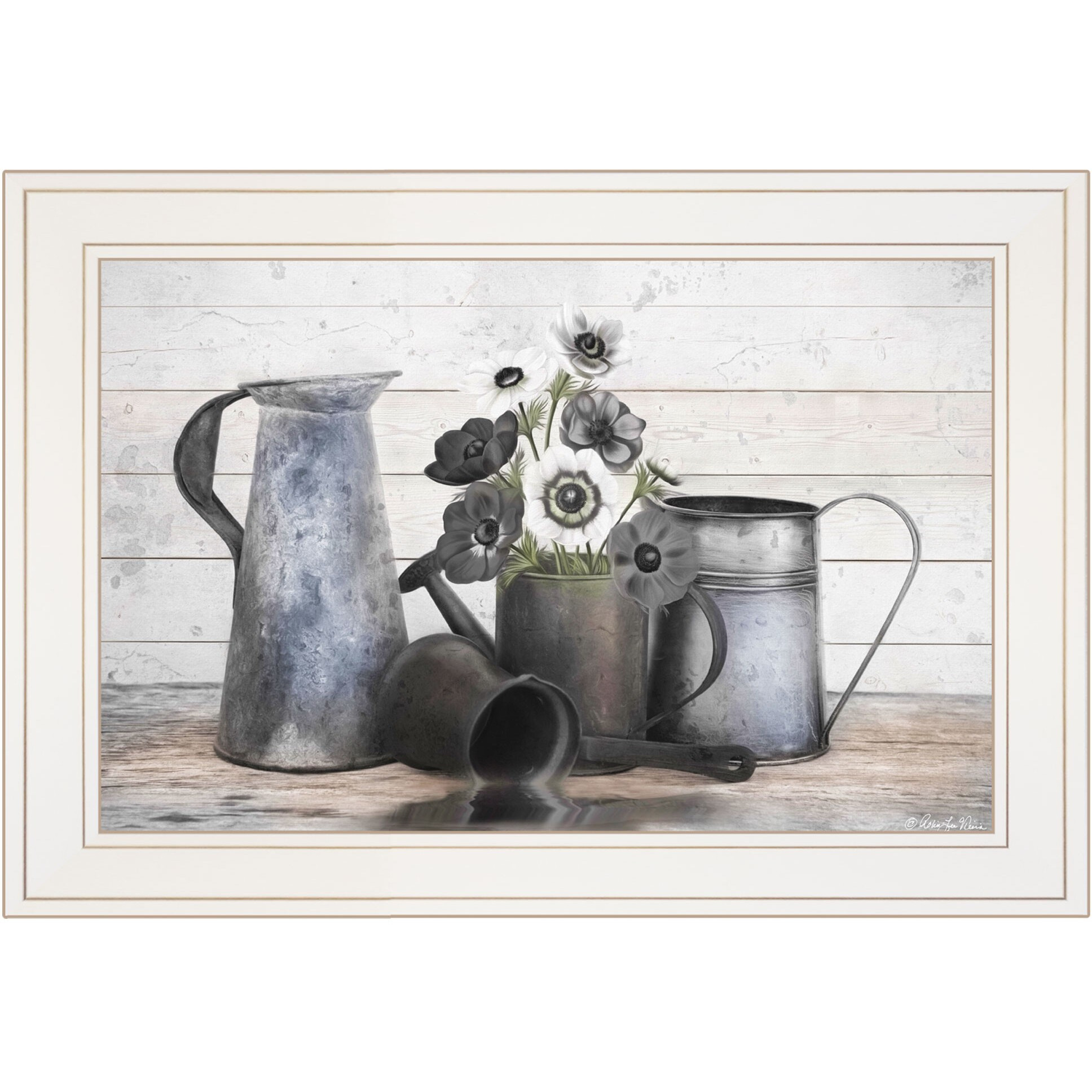 Floral Farmhouse I 1 White Framed Print Wall Art