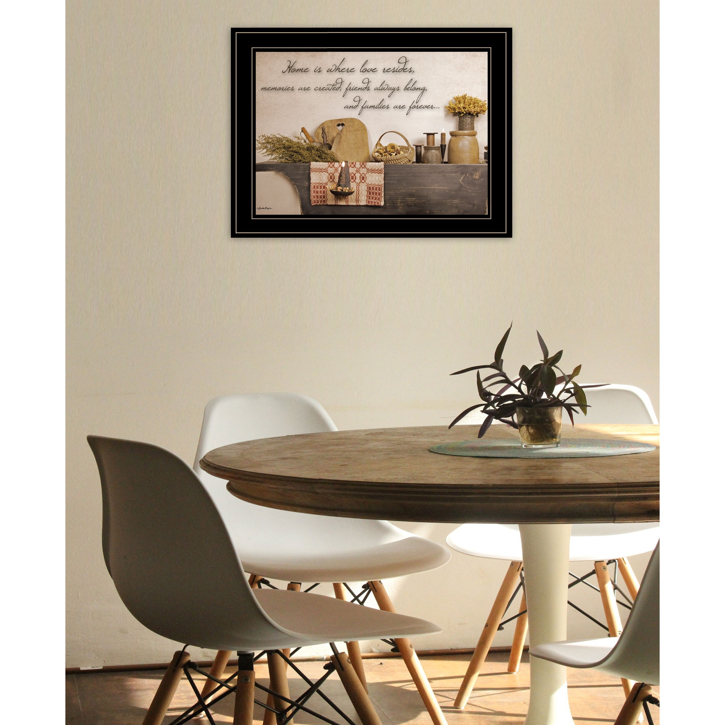 Home Is Where Love Resides 2 Black Framed Print Wall Art