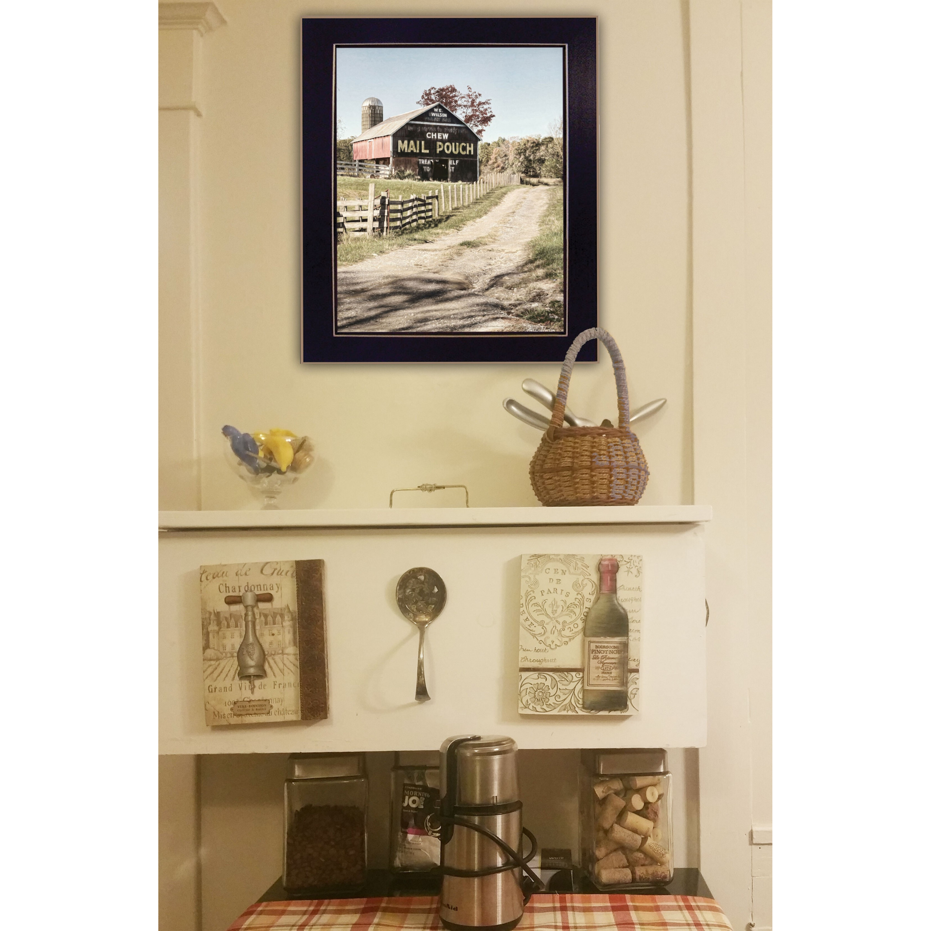Mail Pouch Barn 2 Black Framed Print Wall Art