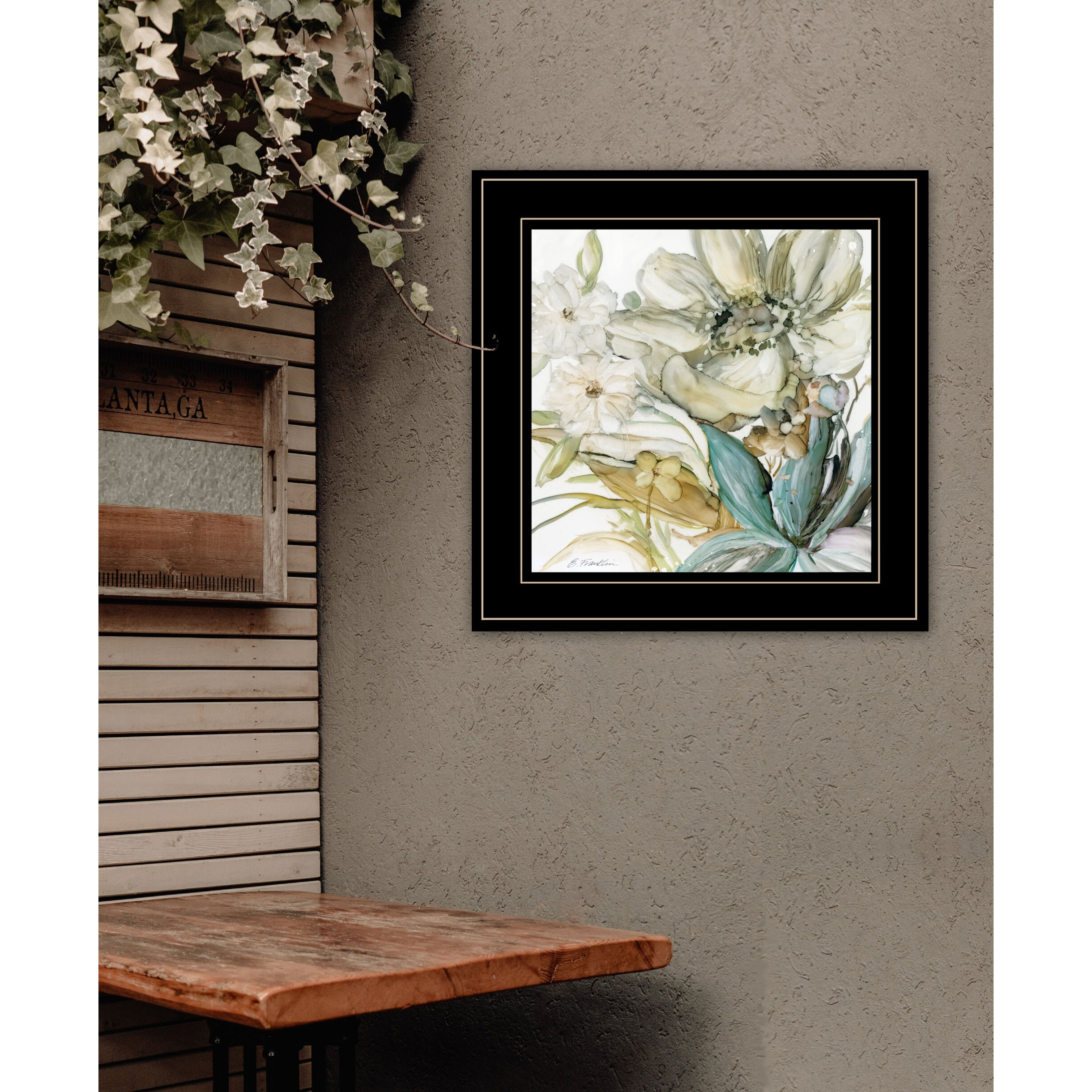 Sea Glass Garden Ii 3 Black Framed Print Wall Art