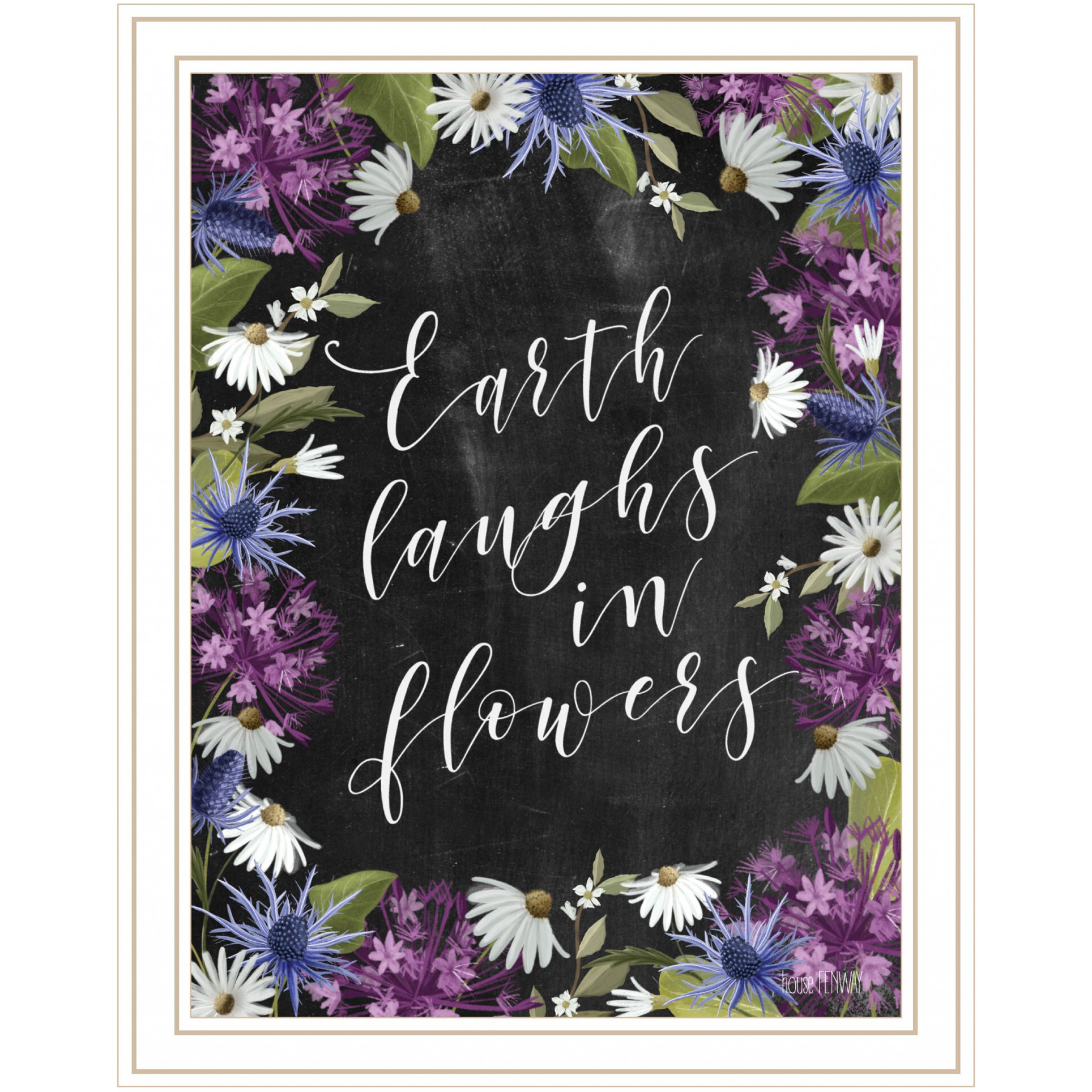 Earth Laughs In Flowers 2 White Framed Print Wall Art