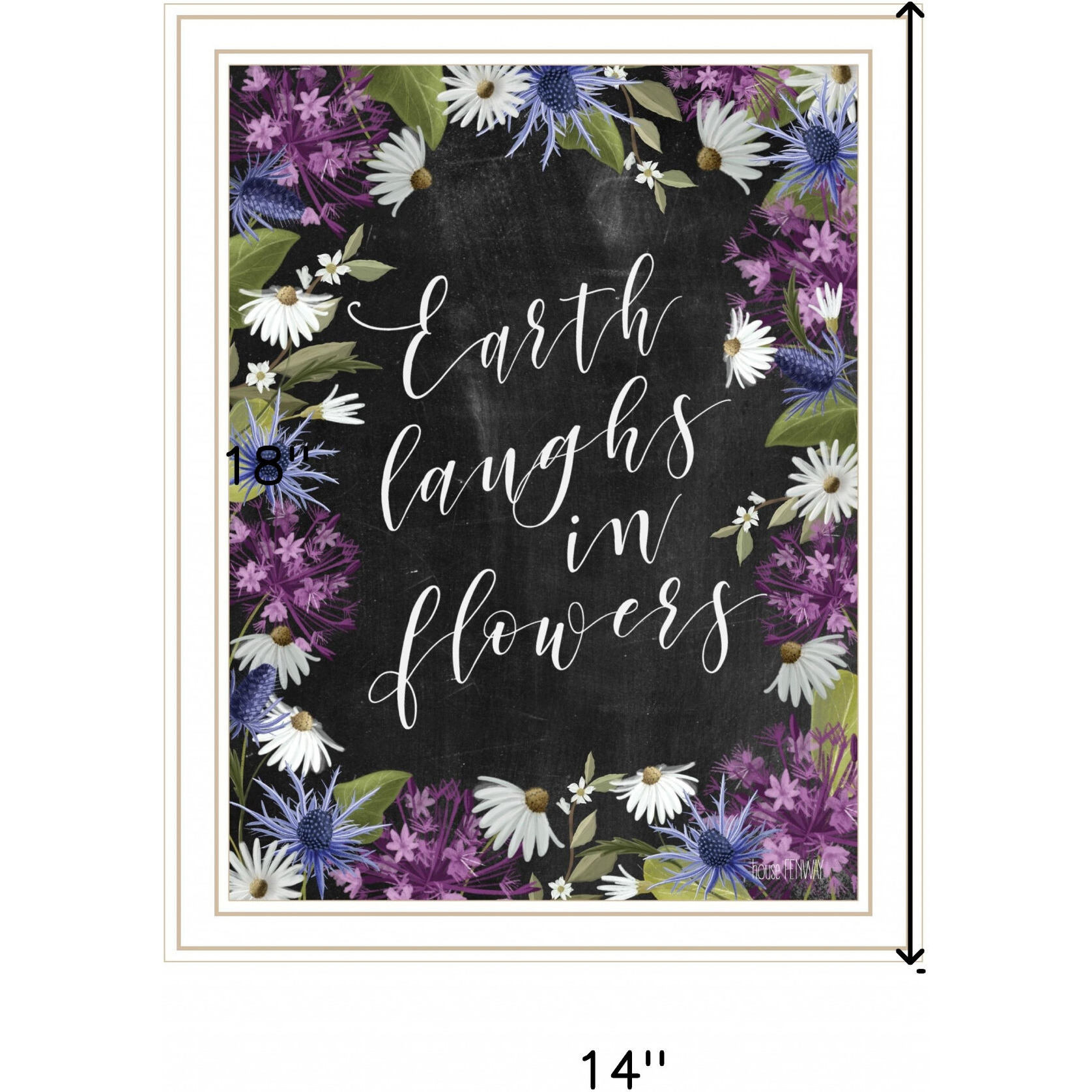 Earth Laughs In Flowers 2 White Framed Print Wall Art