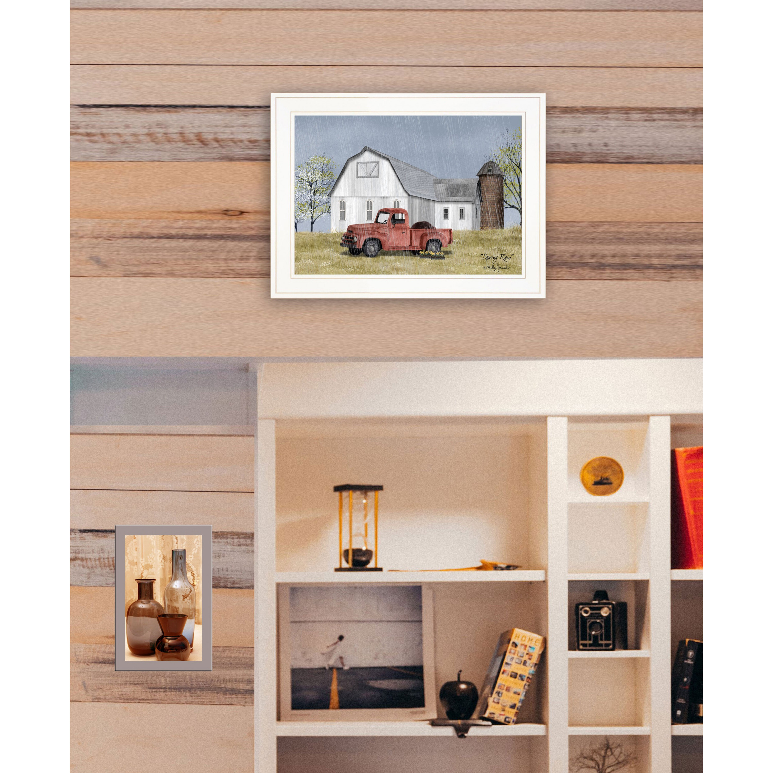 Spring Rain 2 White Framed Print Wall Art