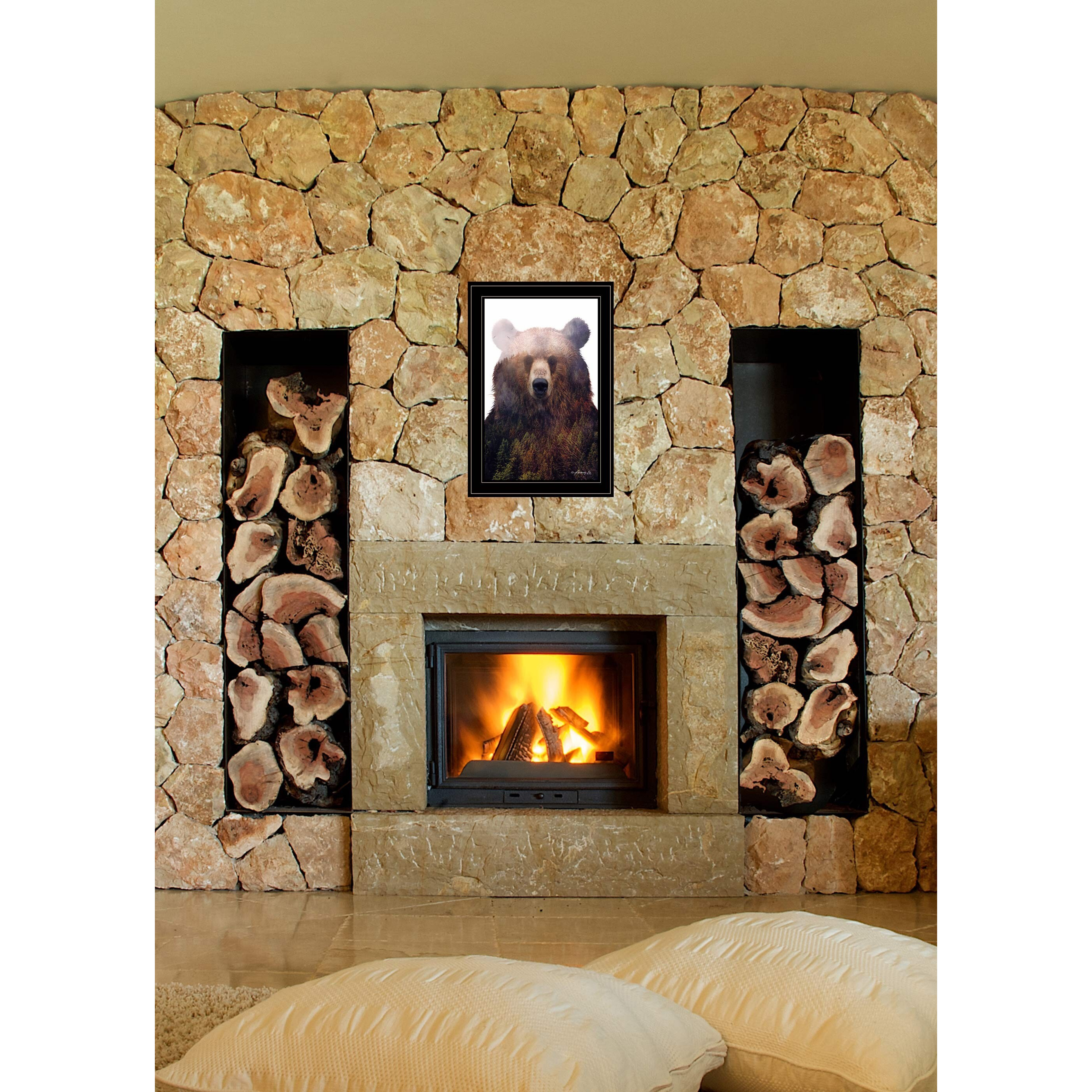 King Of The Forest 4 Black Framed Print Wall Art