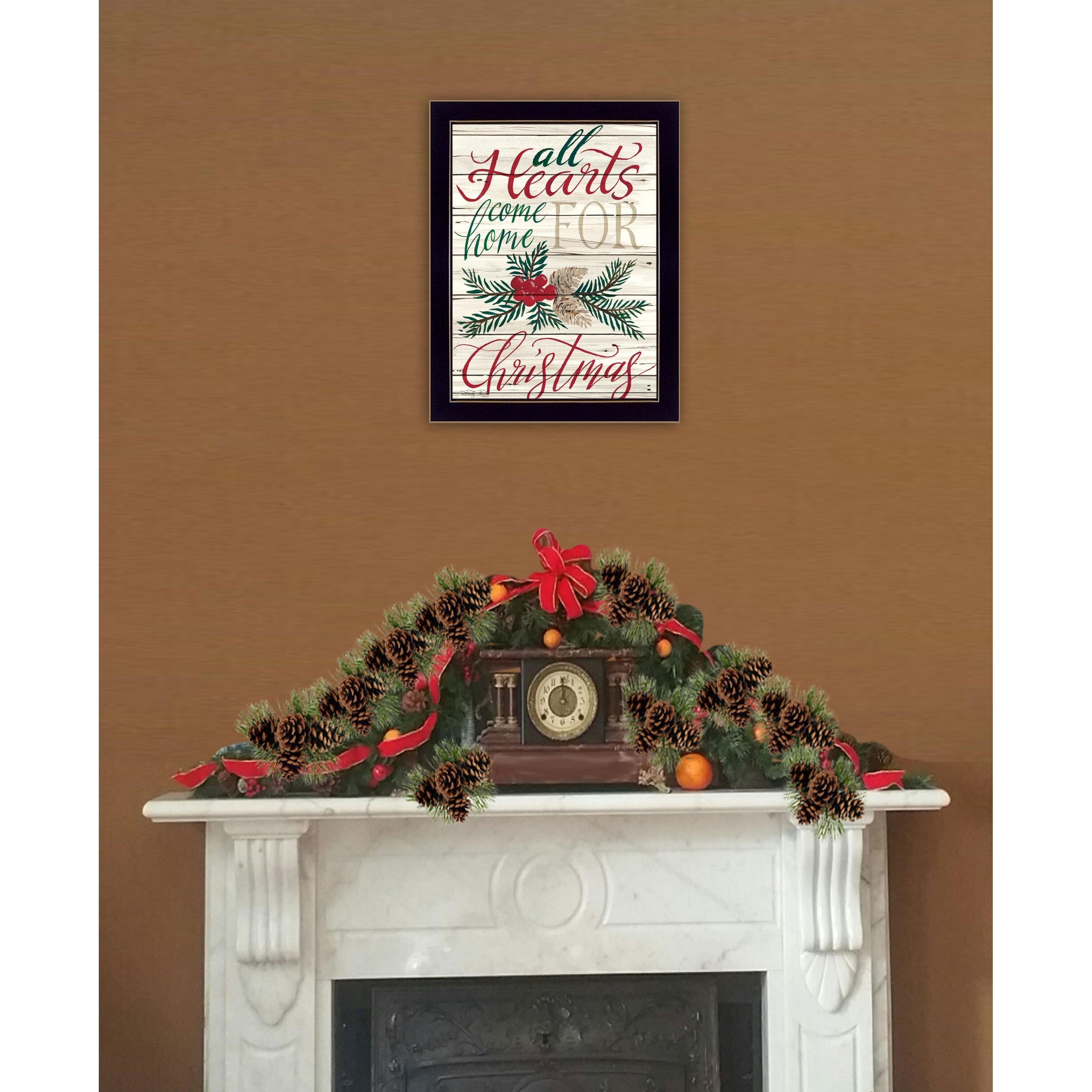 Home For Christmas 3 Black Framed Print Wall Art
