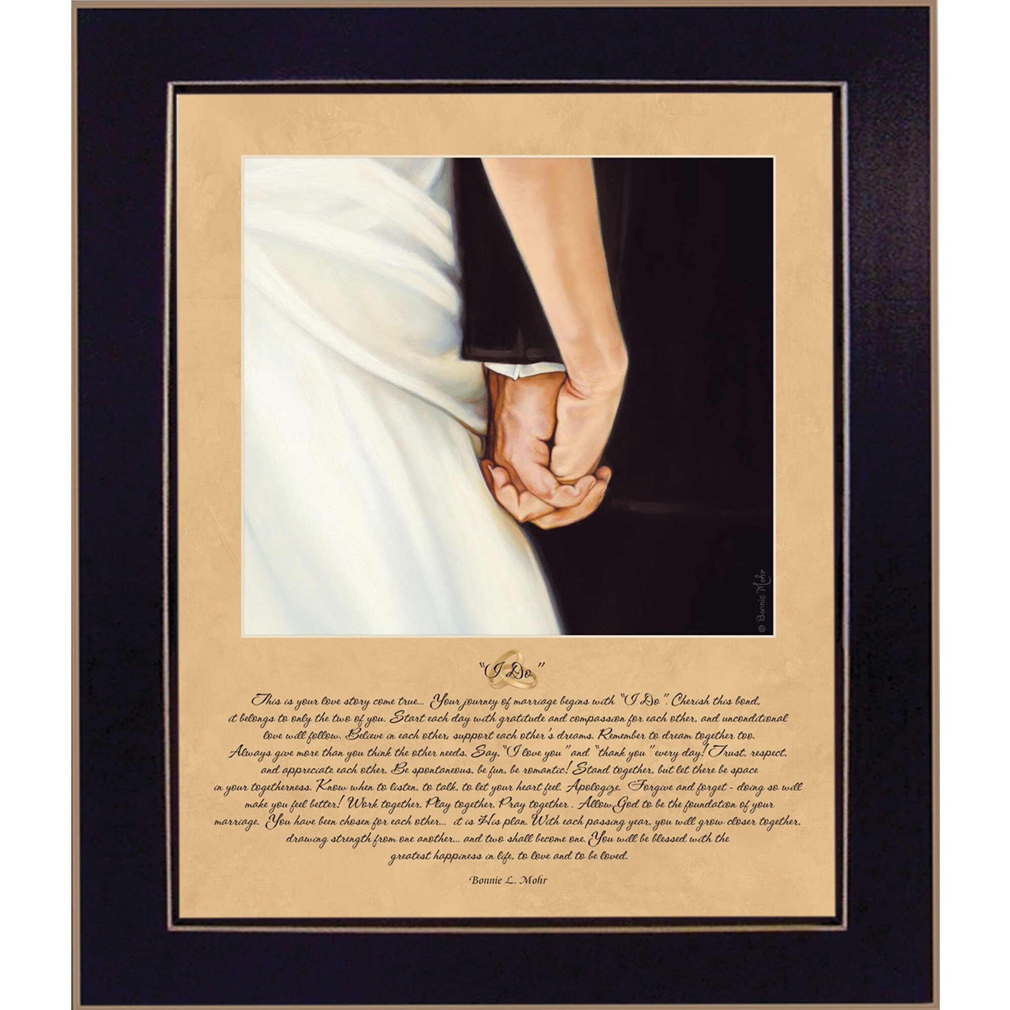 I Do 8 Black Framed Print Wall Art