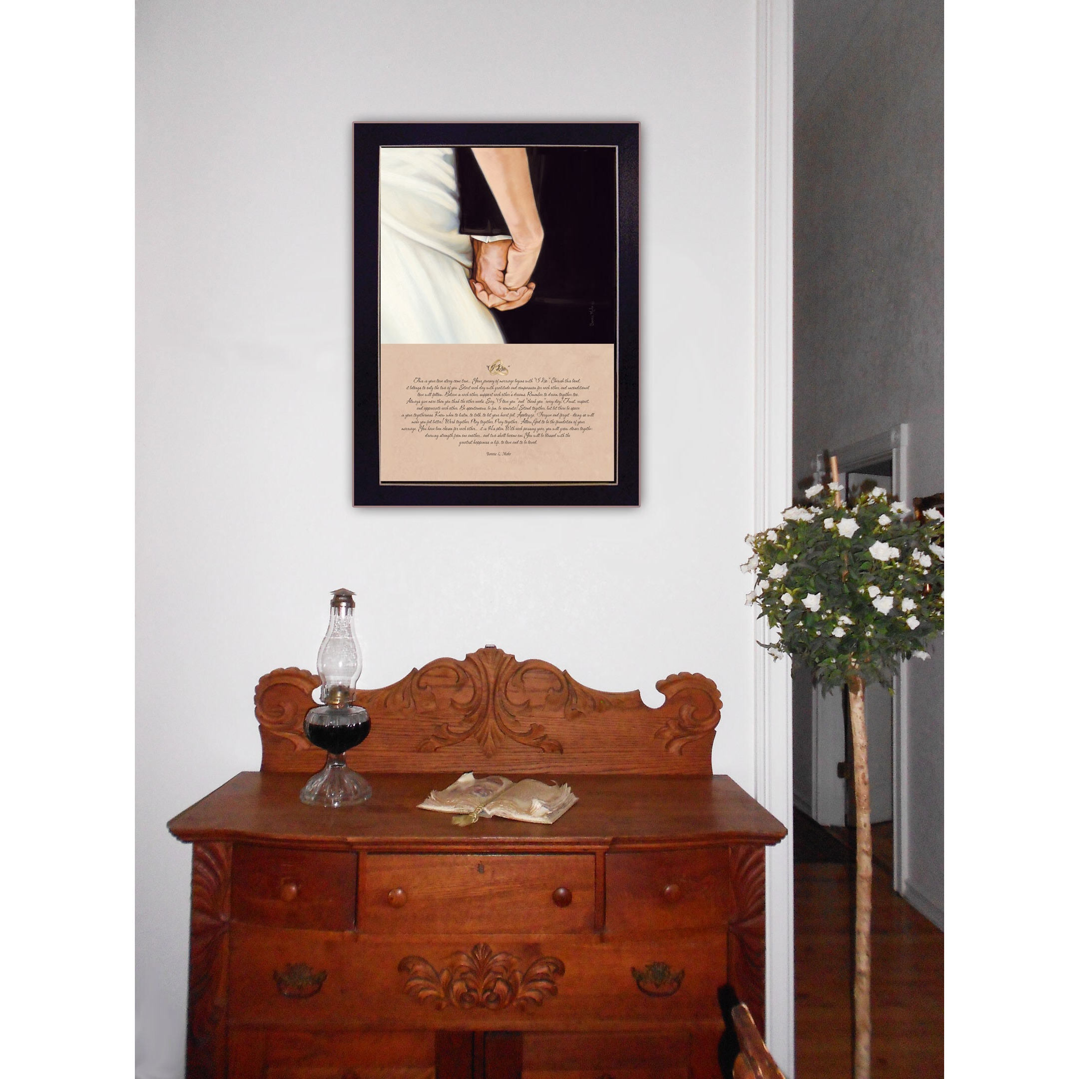 I Do 8 Black Framed Print Wall Art