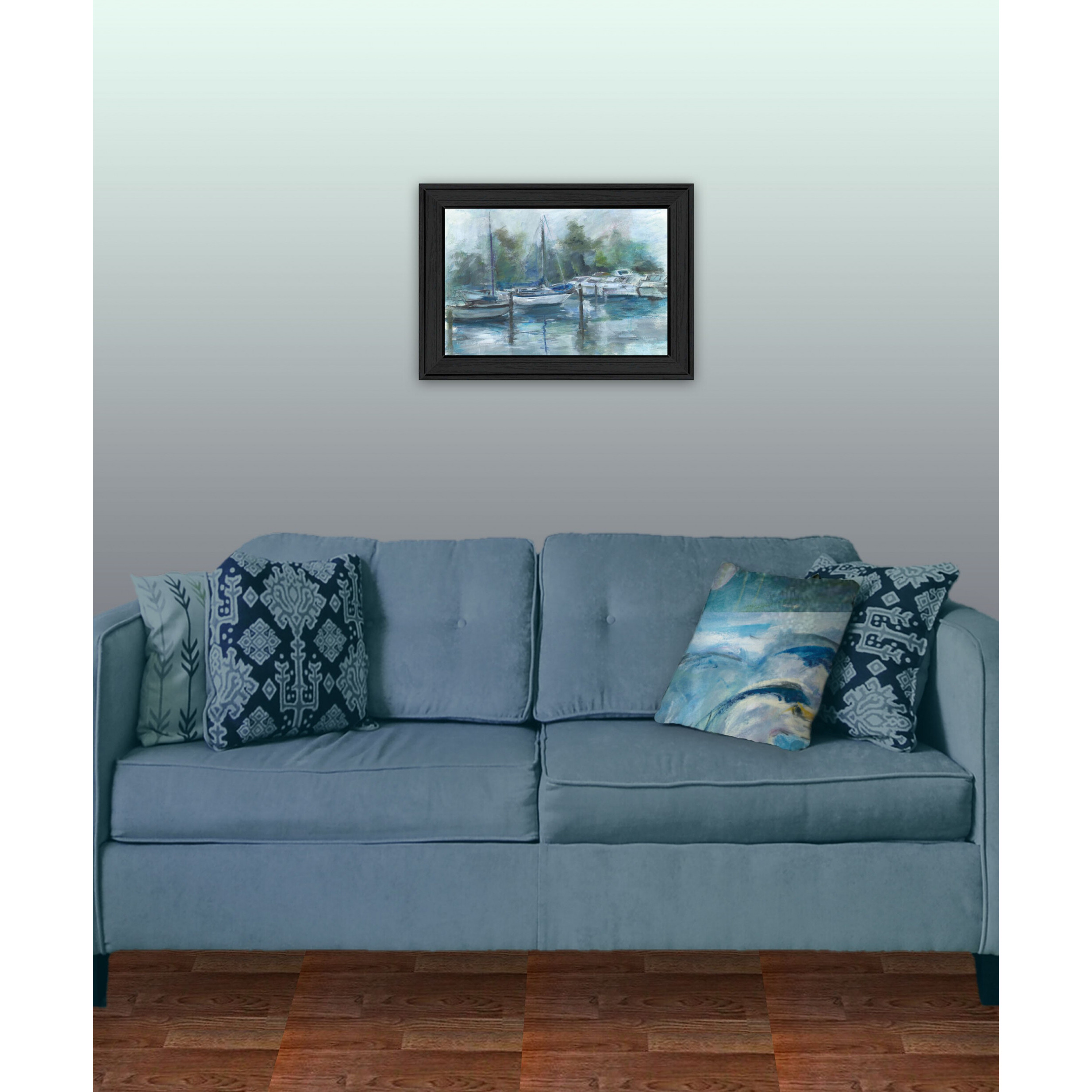 Lagoon 2 Black Framed Print Wall Art