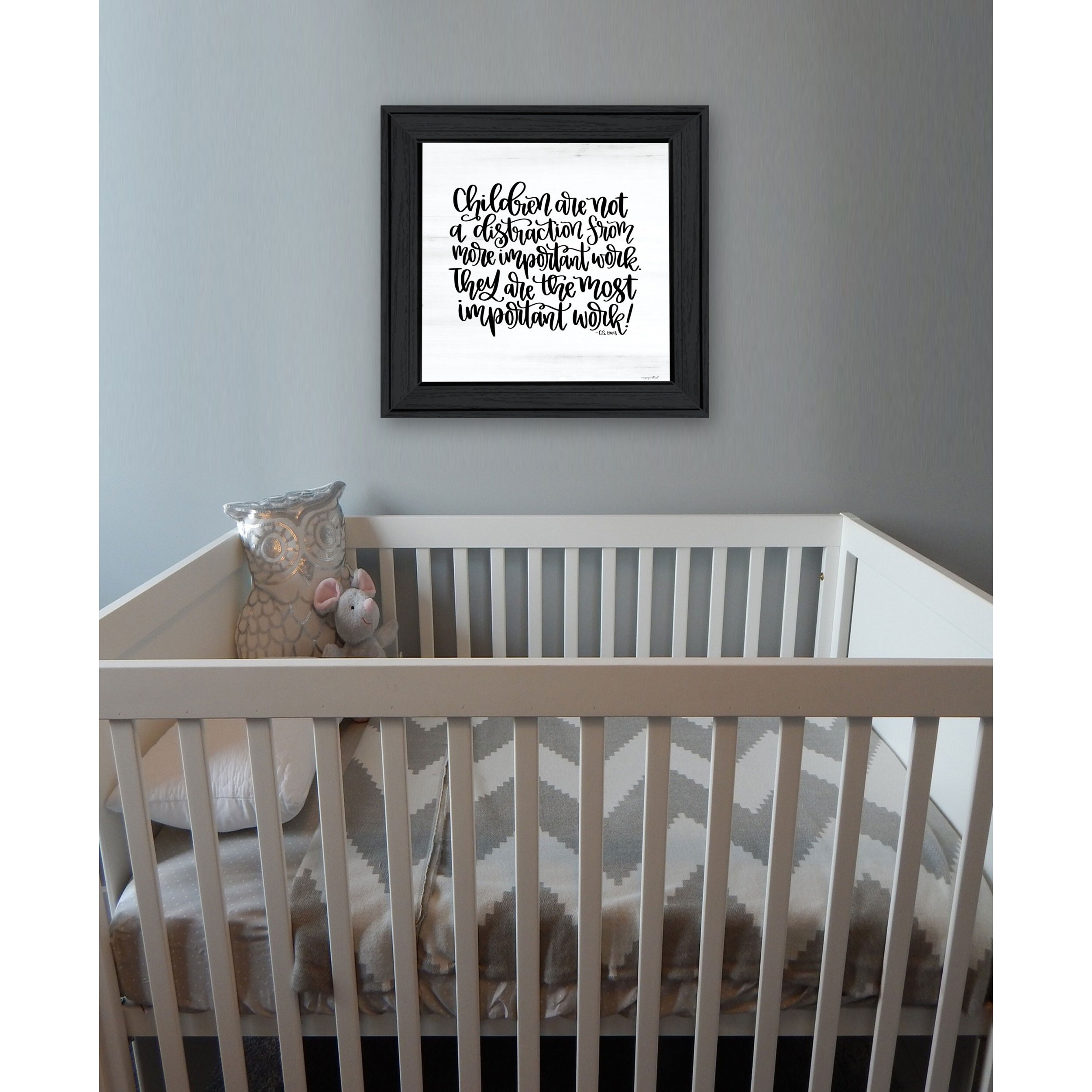 The Most Important Work 3 Black Framed Print Wall Art