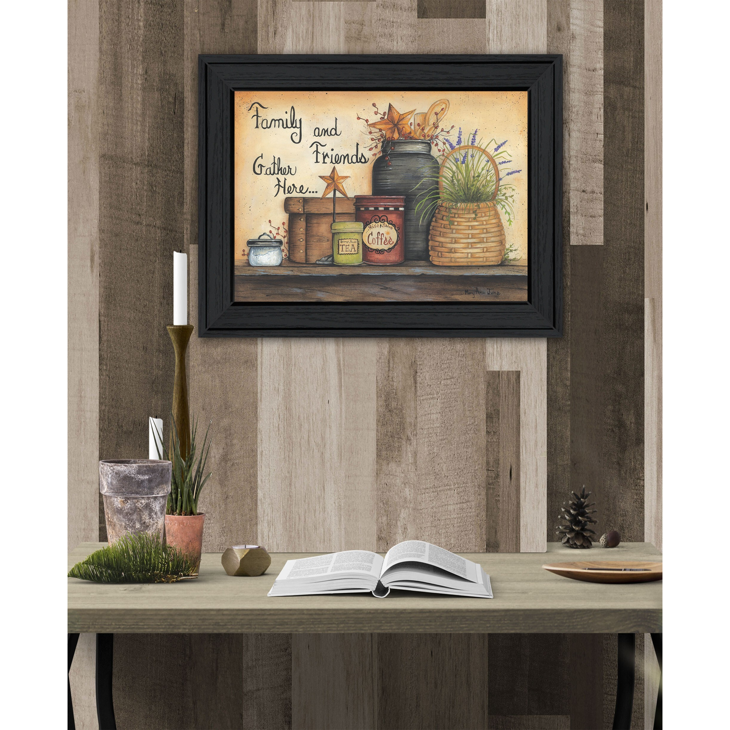 Family And Friends 3 Black Framed Print Wall Art