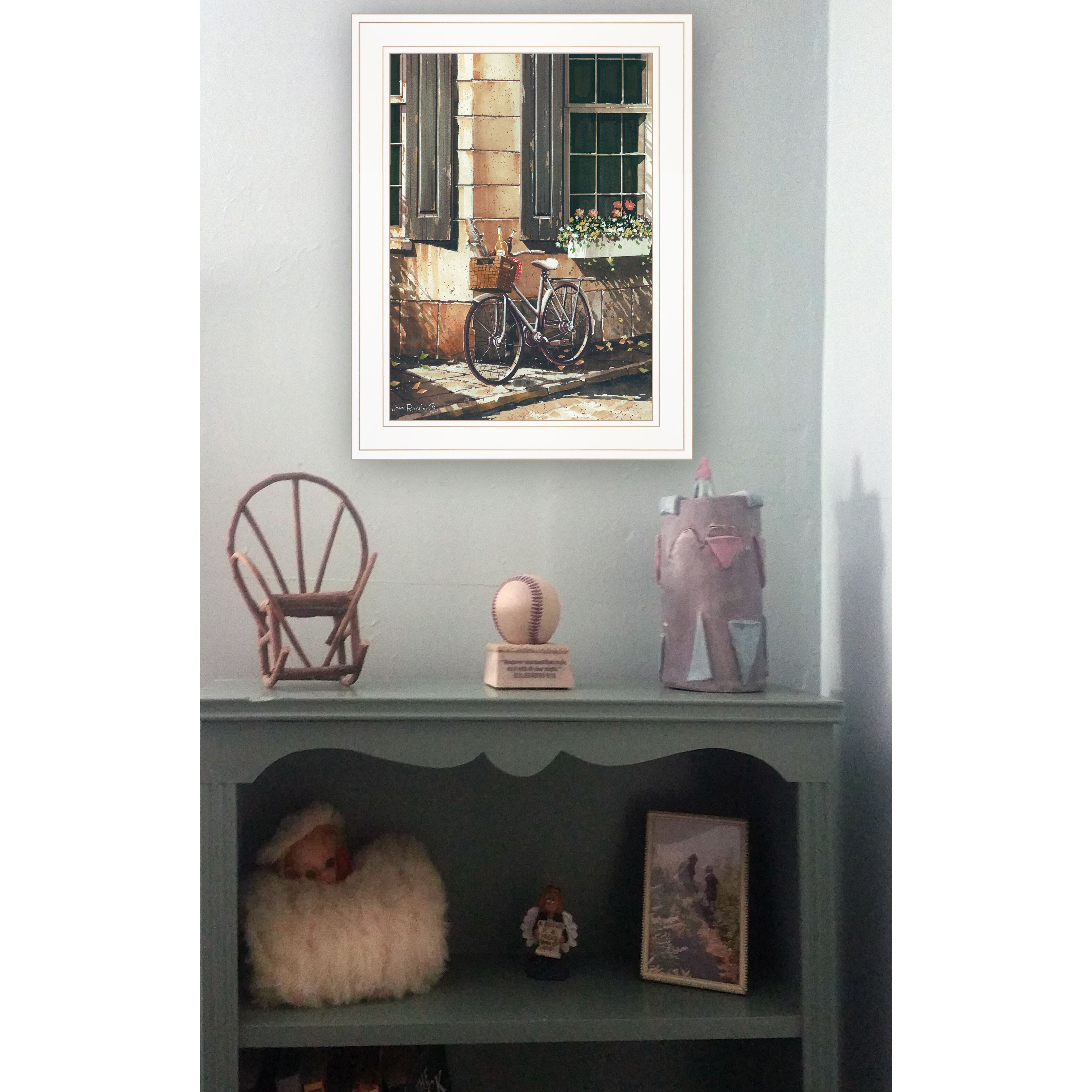 Picnic Getaway 1 White Framed Print Wall Art