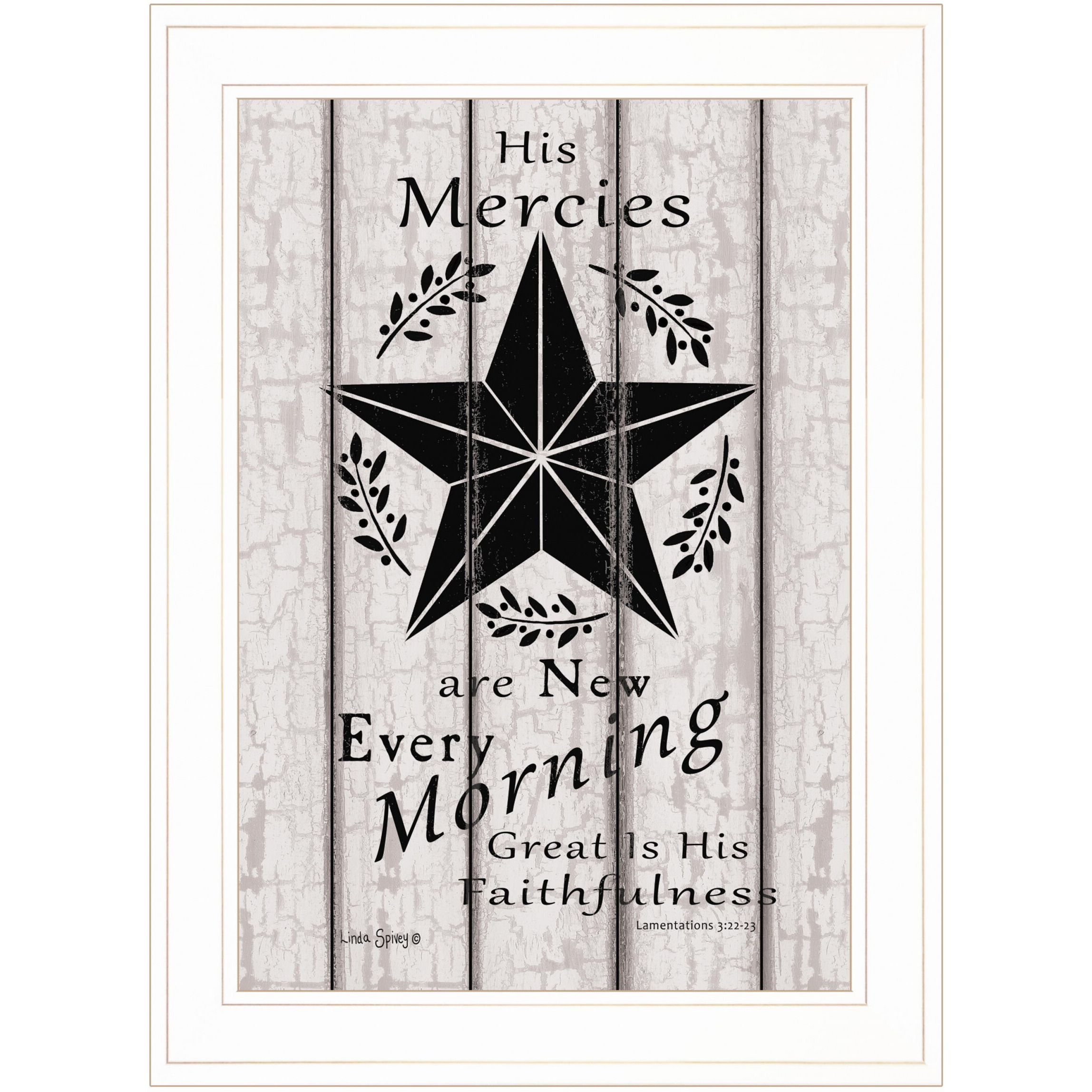 His Mercies Are New Every Morning 2 White Framed Print Wall Art