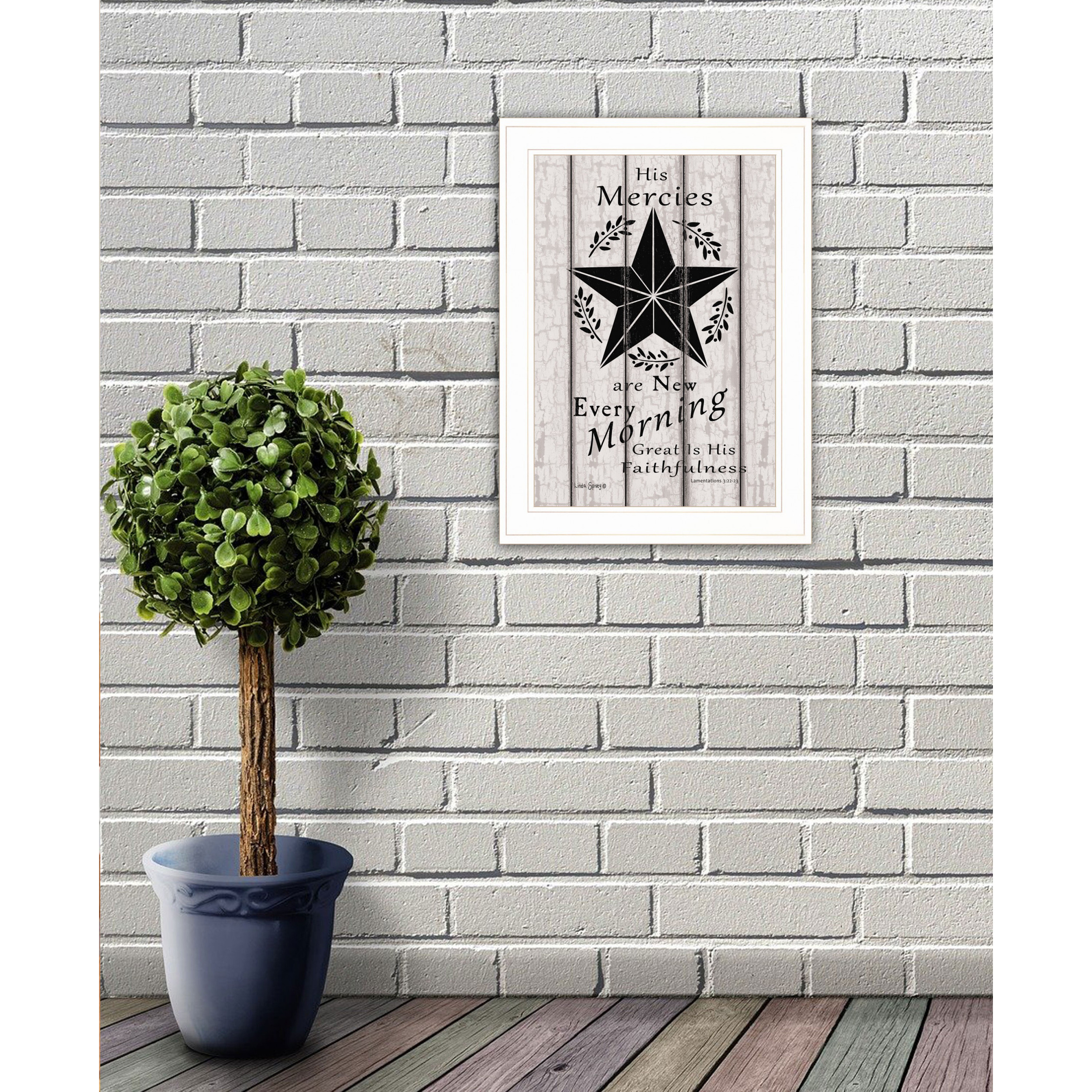 His Mercies Are New Every Morning 2 White Framed Print Wall Art
