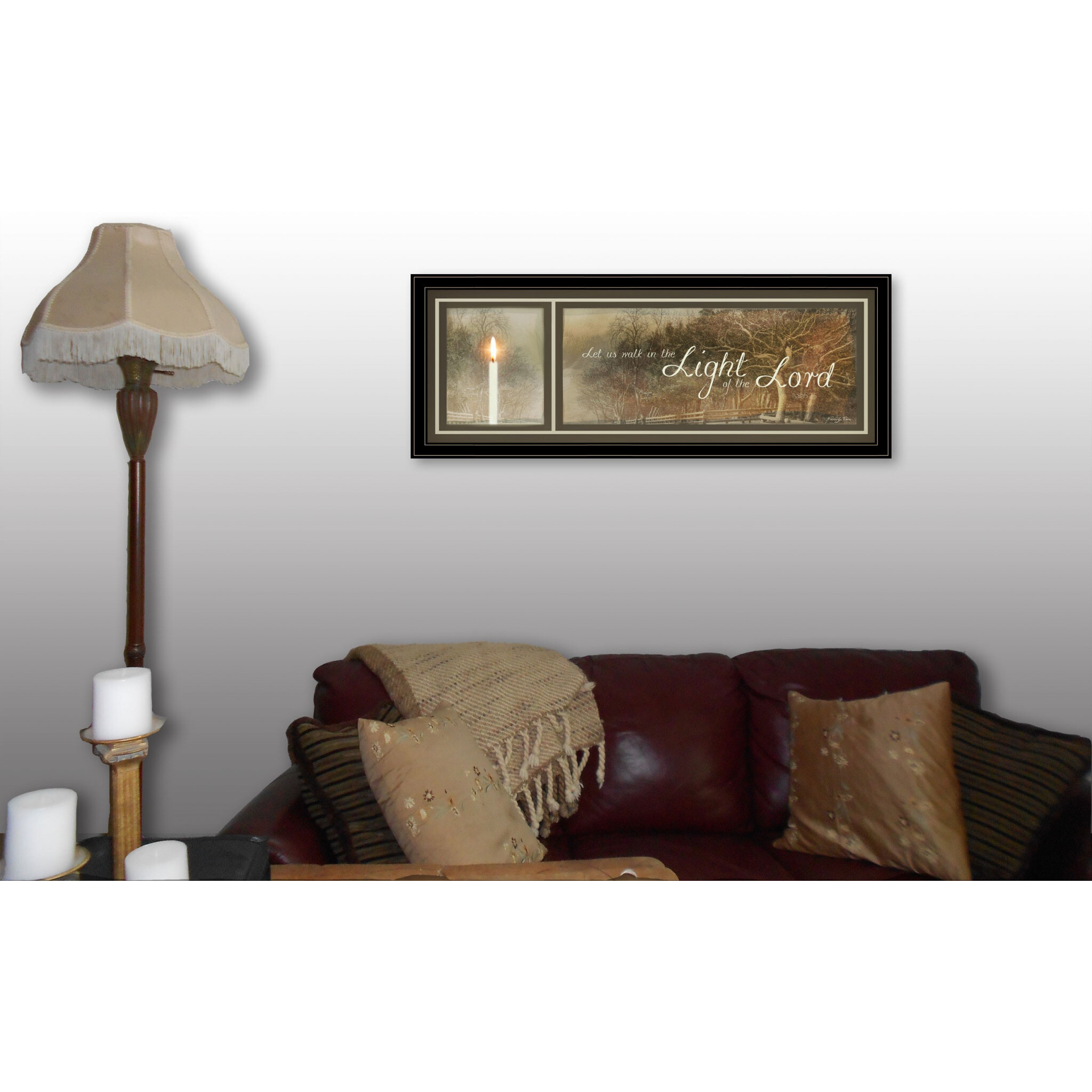 Walk In The Light 1 Black Framed Print Wall Art