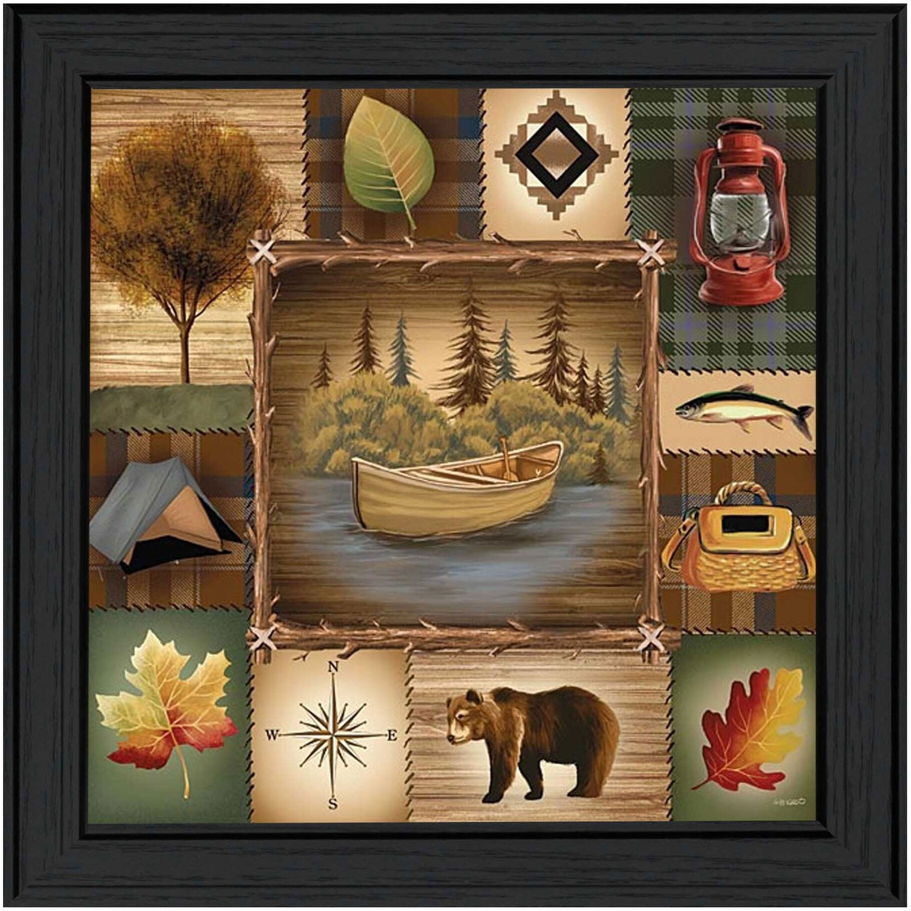 At The Lake 2 Black Framed Print Wall Art