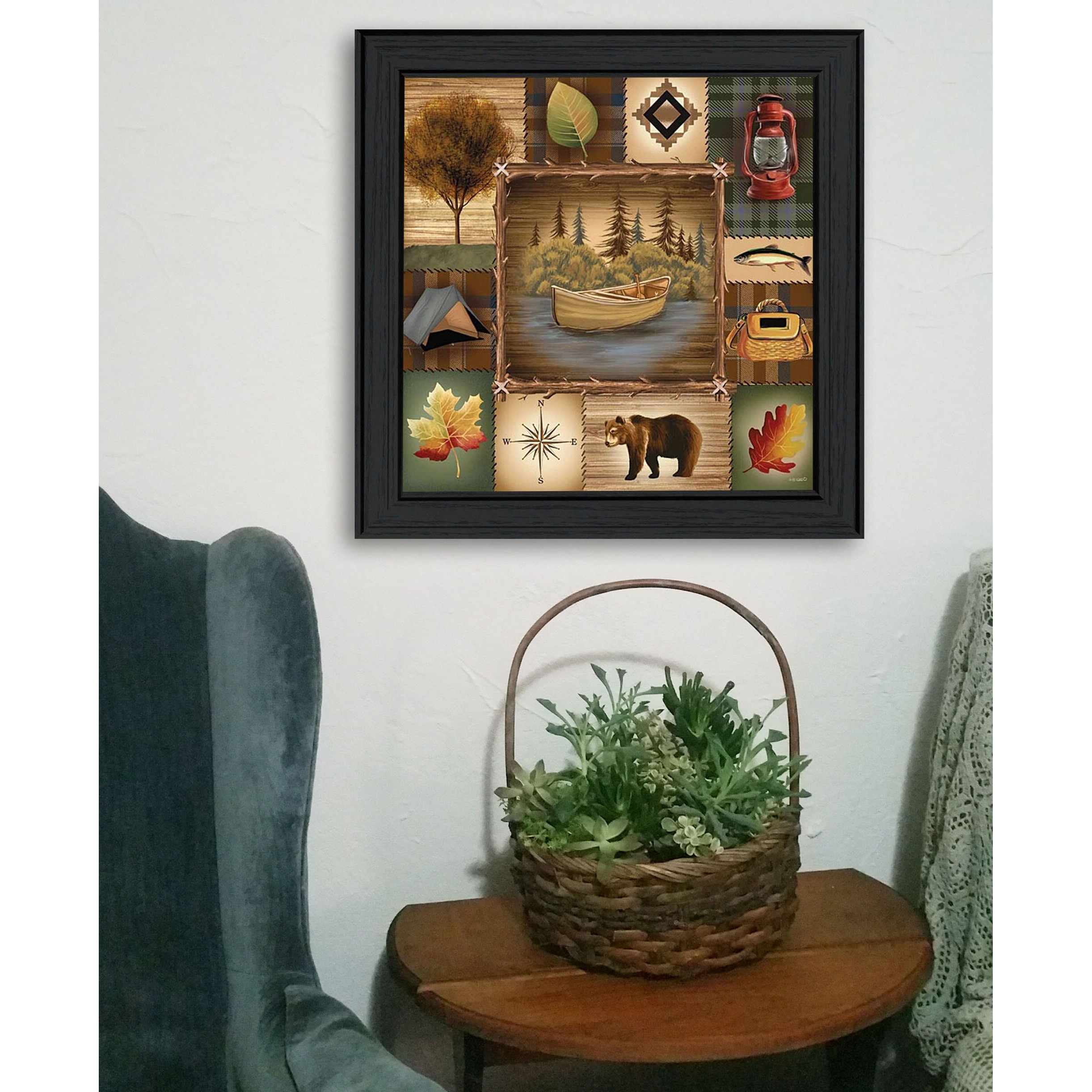 At The Lake 2 Black Framed Print Wall Art