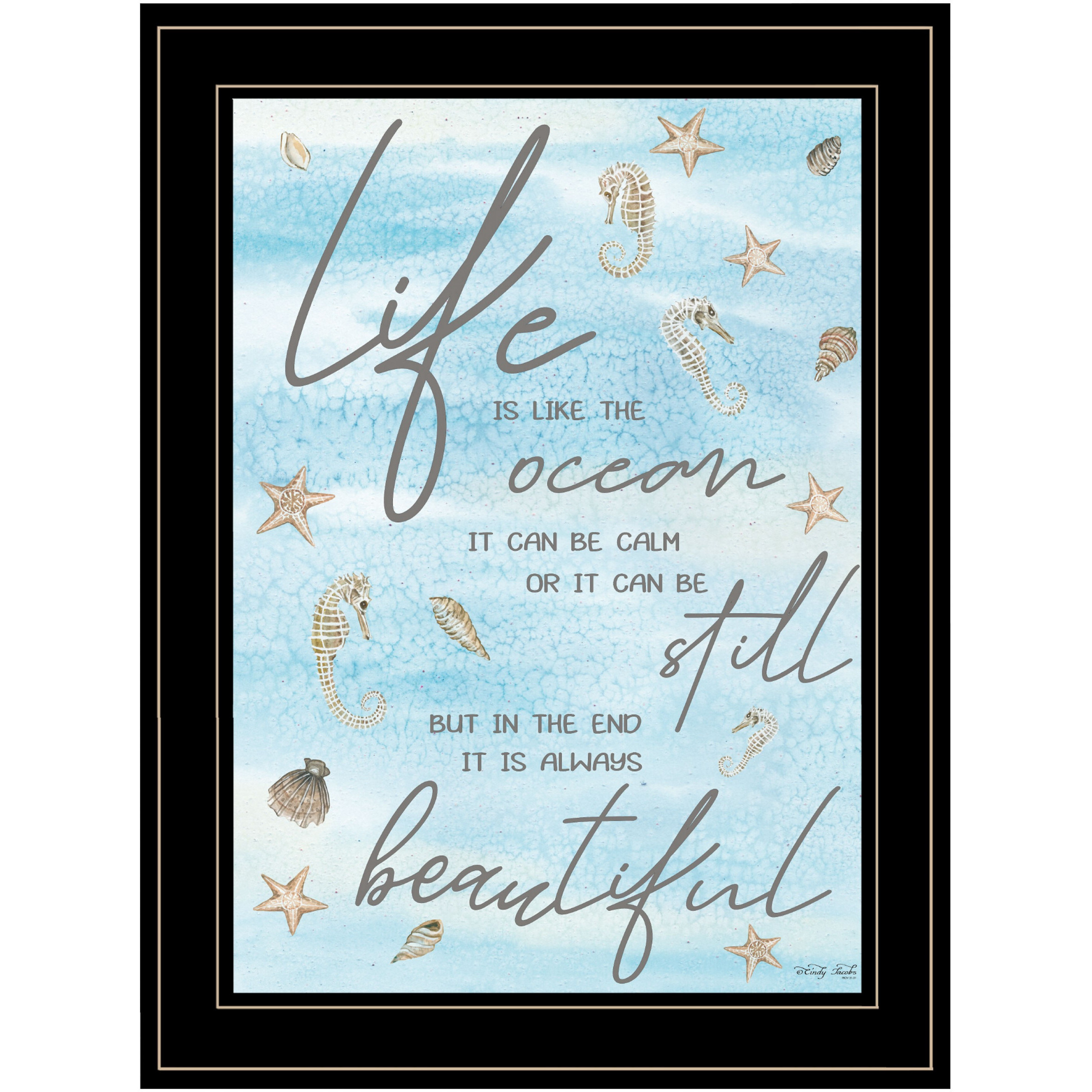 Life Is Like 3 Black Framed Print Wall Art