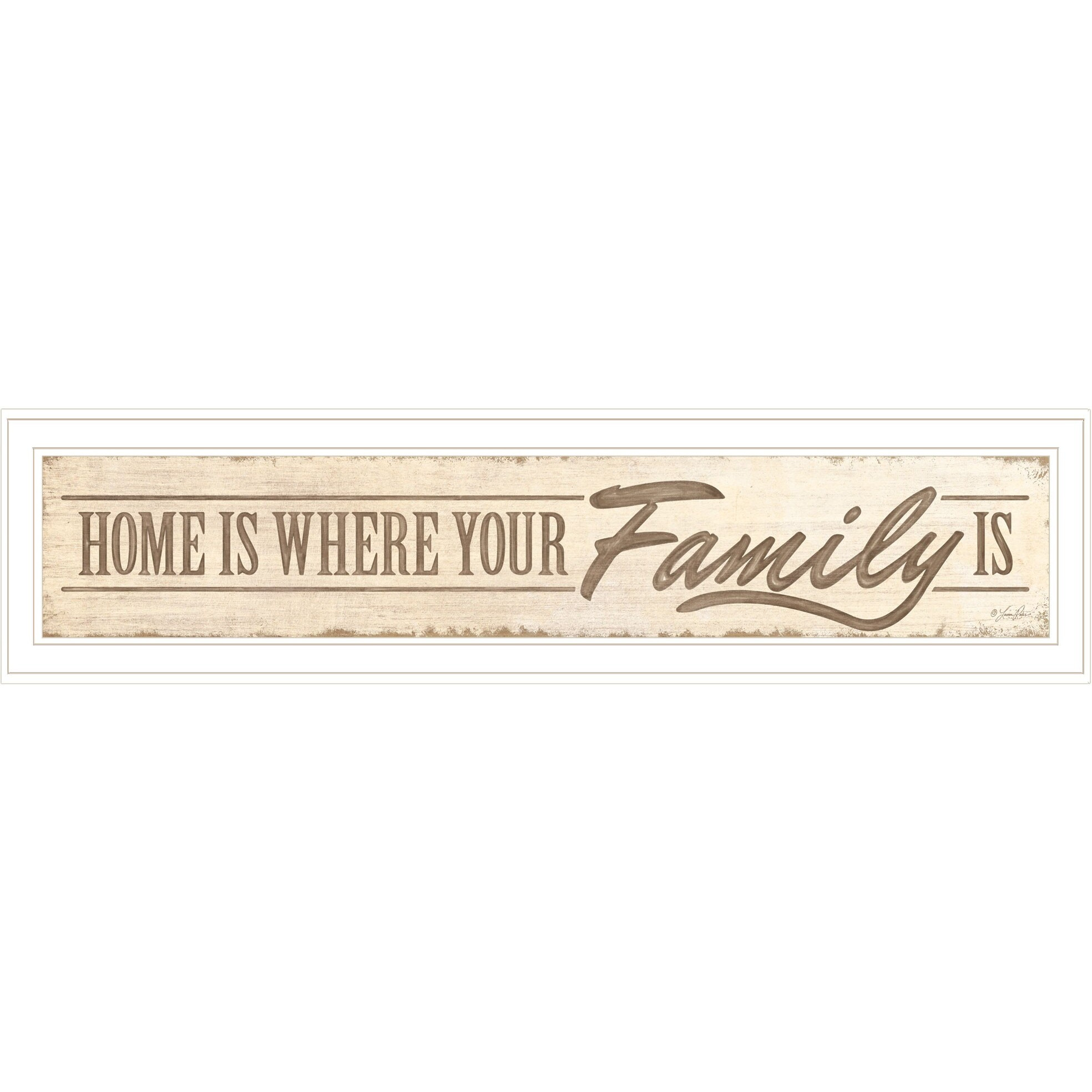 Home Is 3 White Framed Print Wall Art