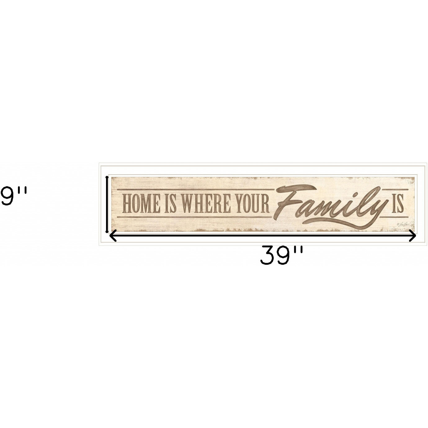 Home Is 3 White Framed Print Wall Art