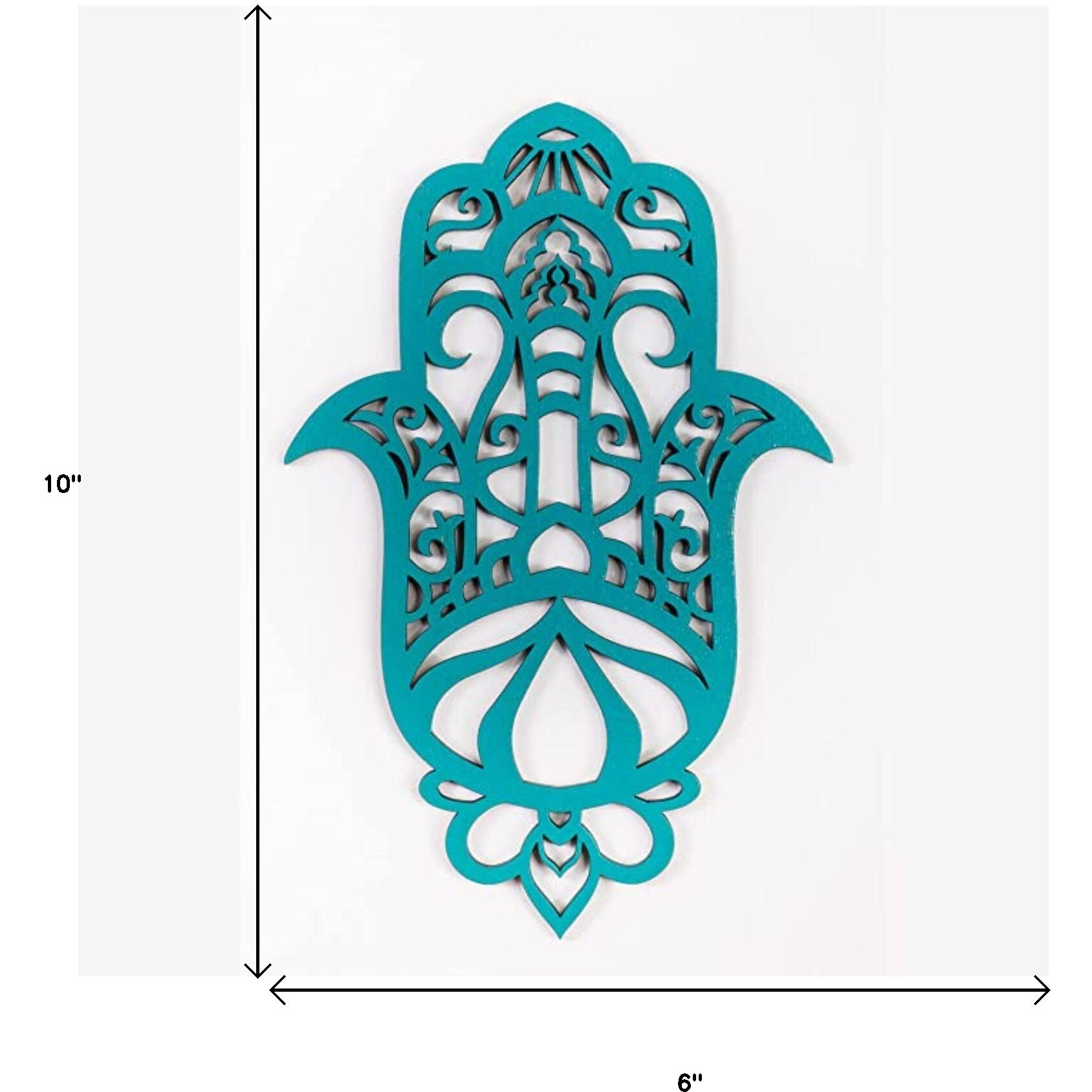 Turquoise Solid Wood Geometric Shapes Wall Decor