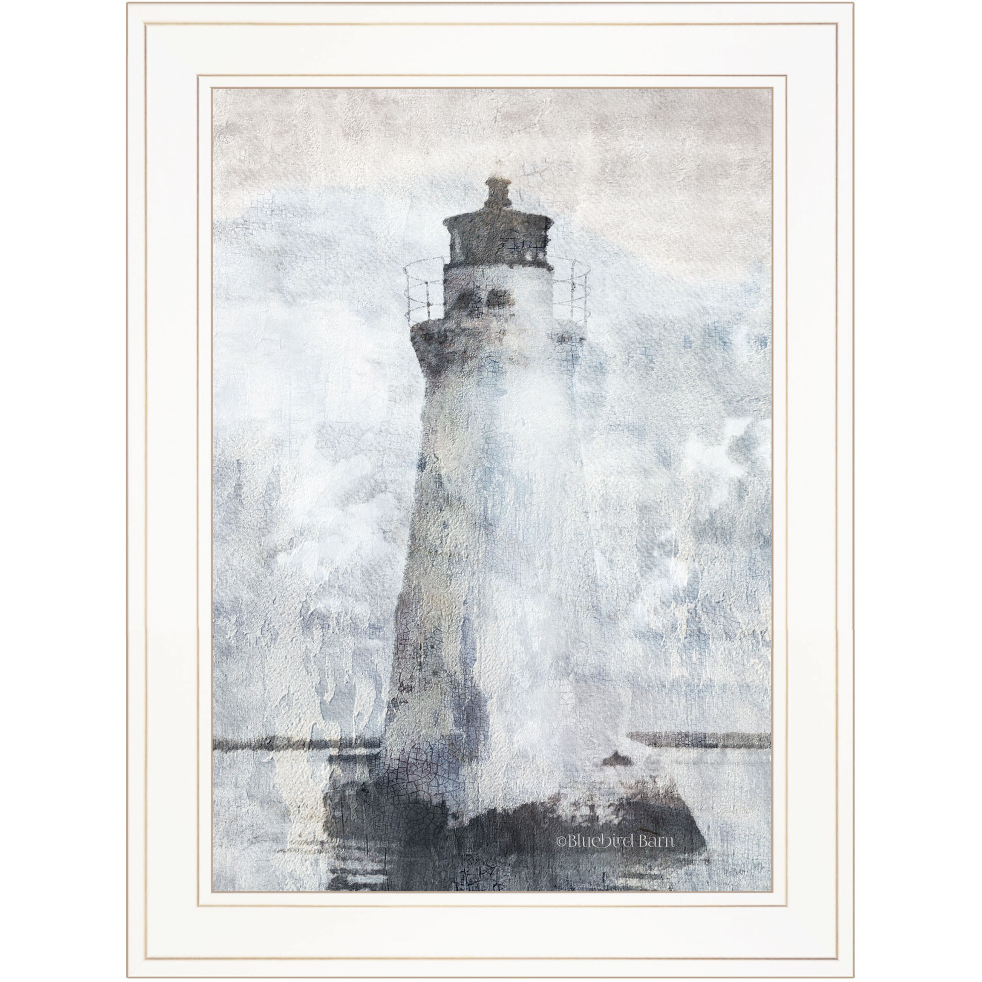 Lighthouse 1 White Framed Print Wall Art