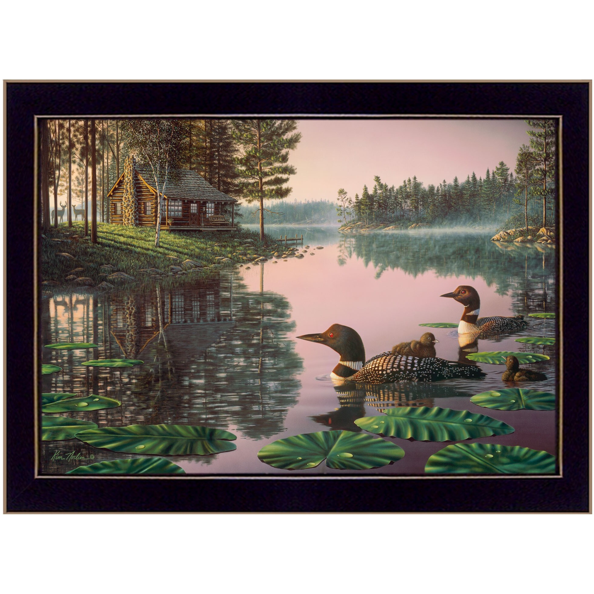 Northern Tranquility 1 Black Framed Print Wall Art