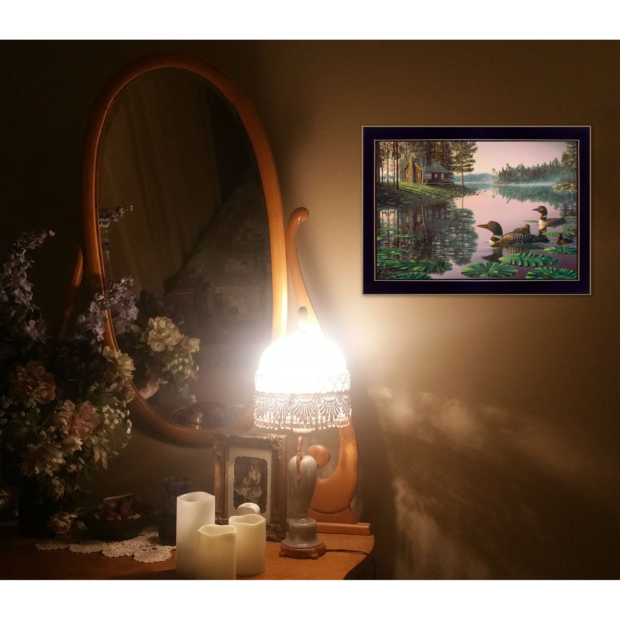 Northern Tranquility 1 Black Framed Print Wall Art
