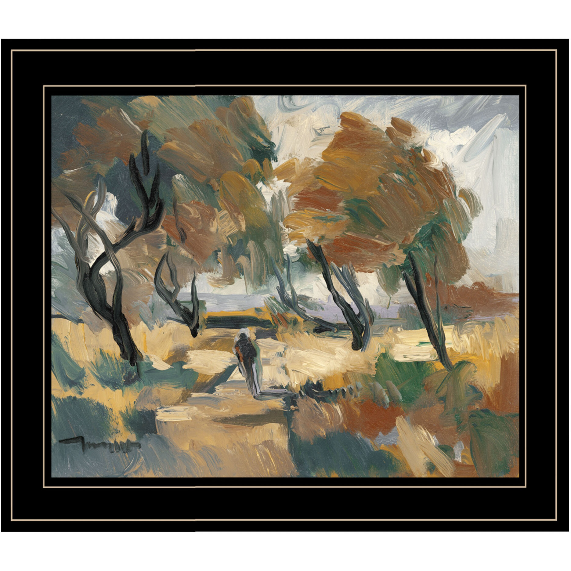 Early Walk 3 Black Framed Print Wall Art