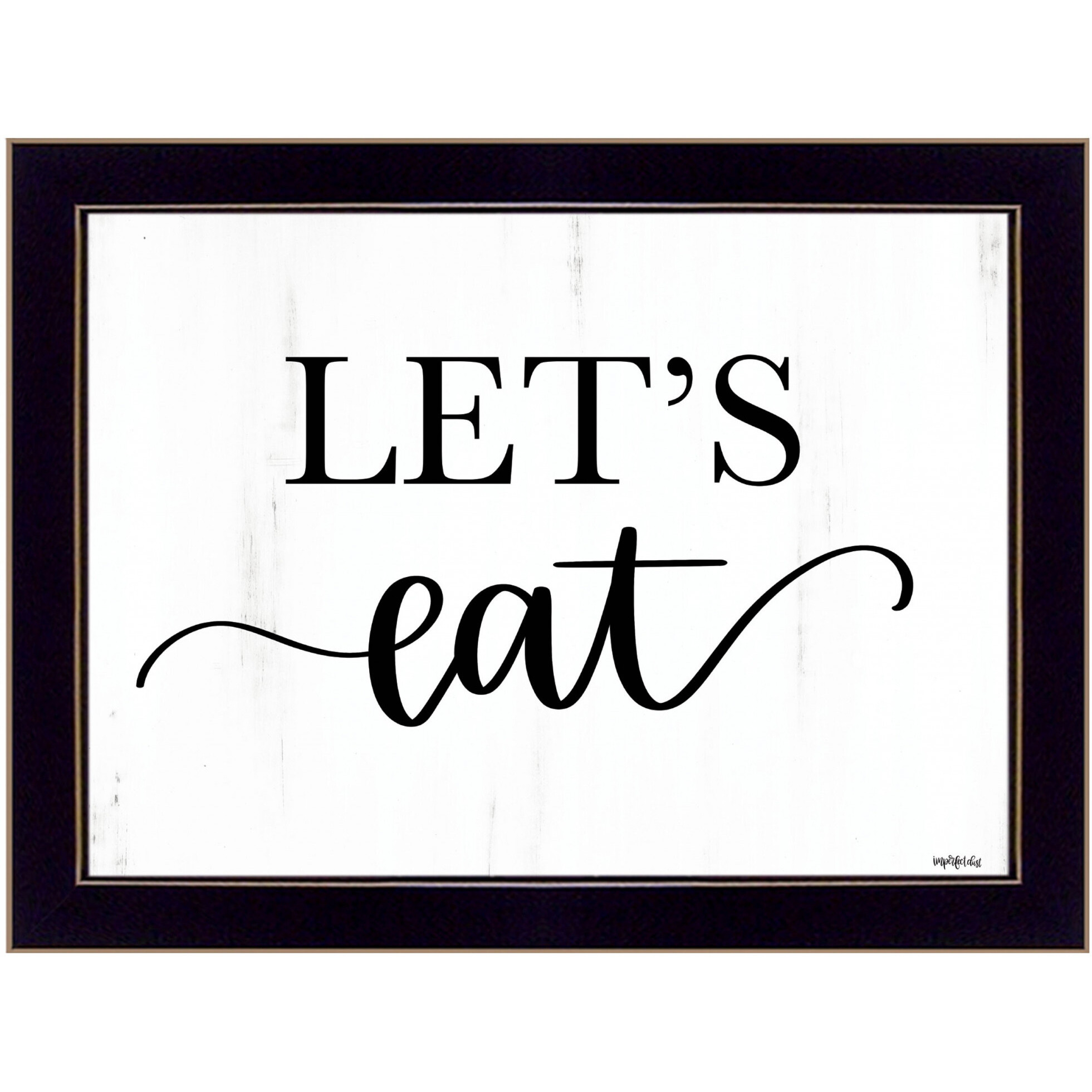 Lets Eat 1 Black Framed Print Wall Art