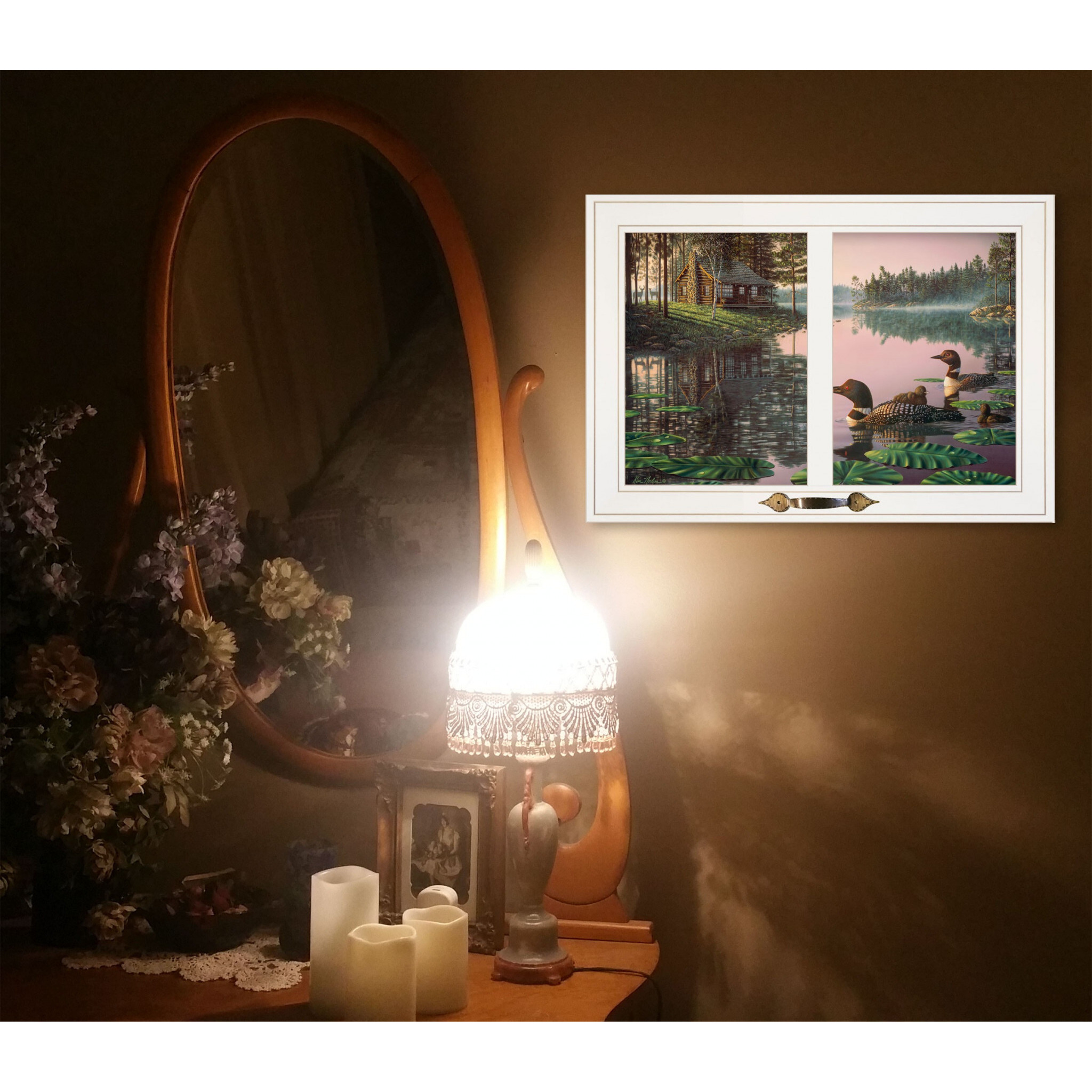 Northern Tranquility 3 White Framed Print Wall Art