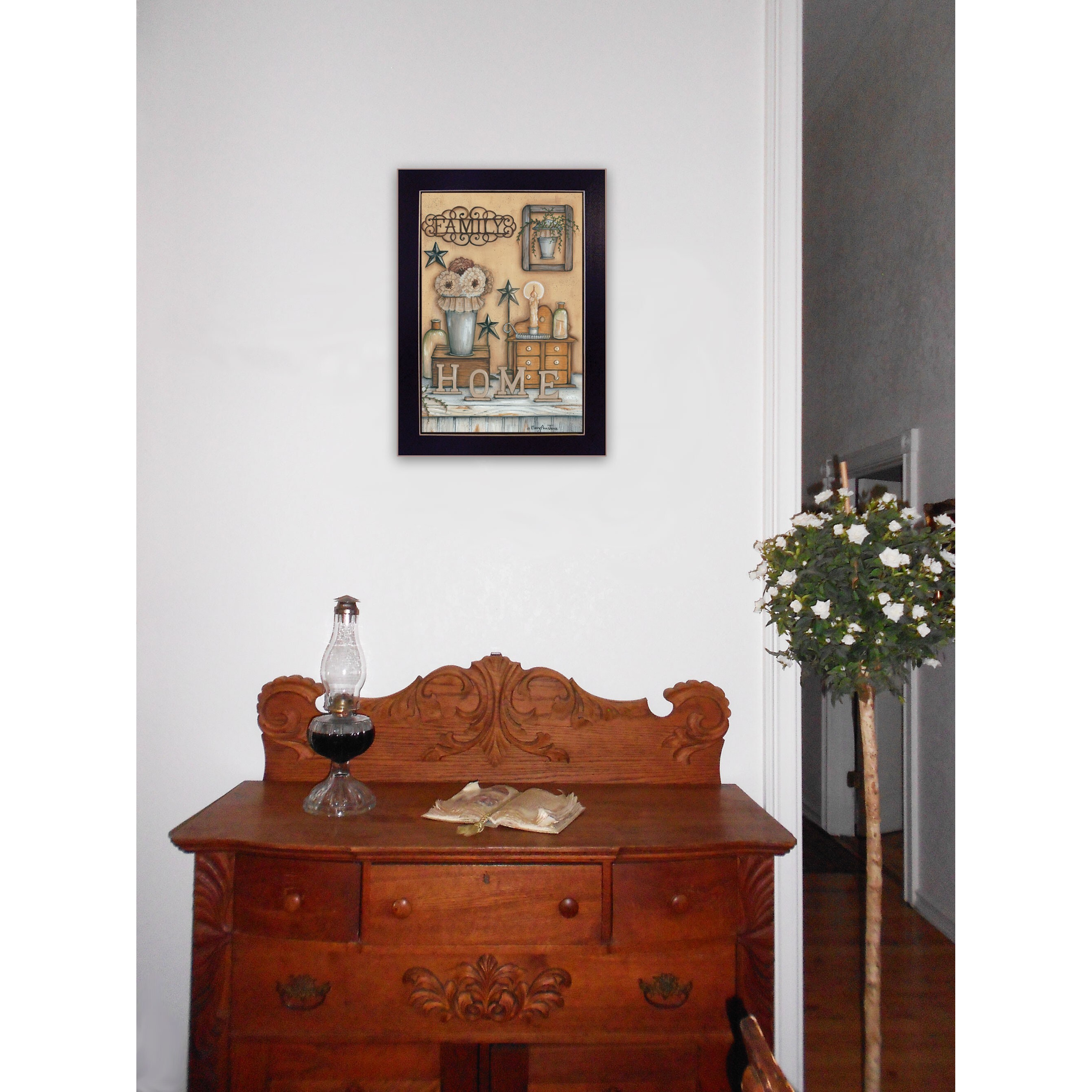 Family 9 Black Framed Print Wall Art