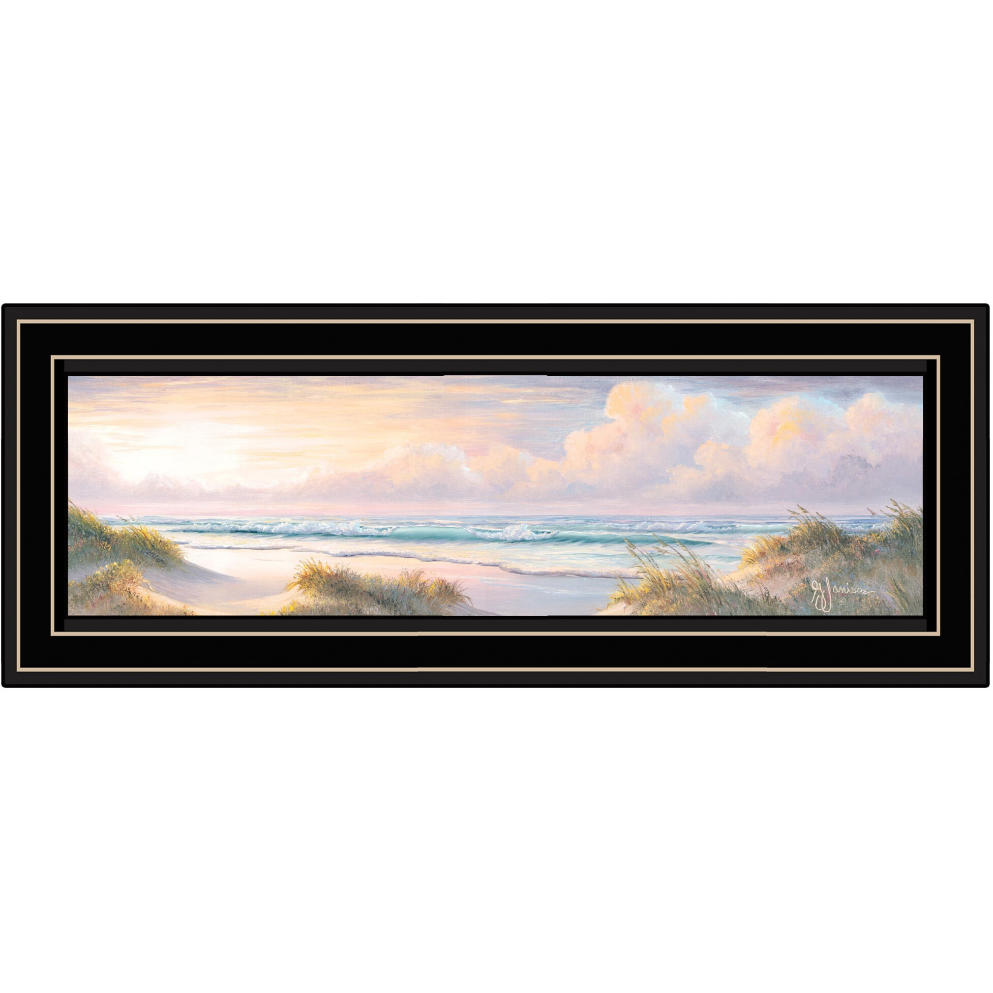 Seascape Ii 3 Black Framed Print Wall Art