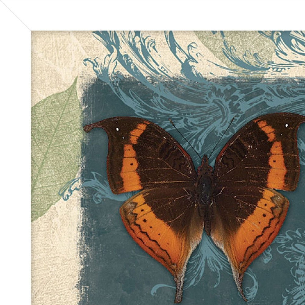 Swirl Butterfly Ii White Framed Print Wall Art