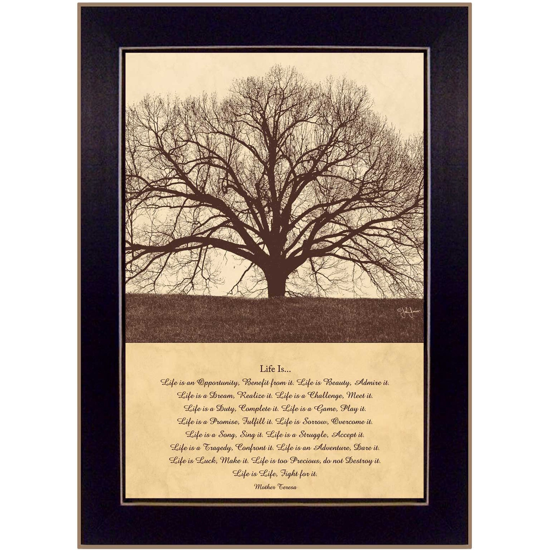 Life Is 1 Black Framed Print Wall Art