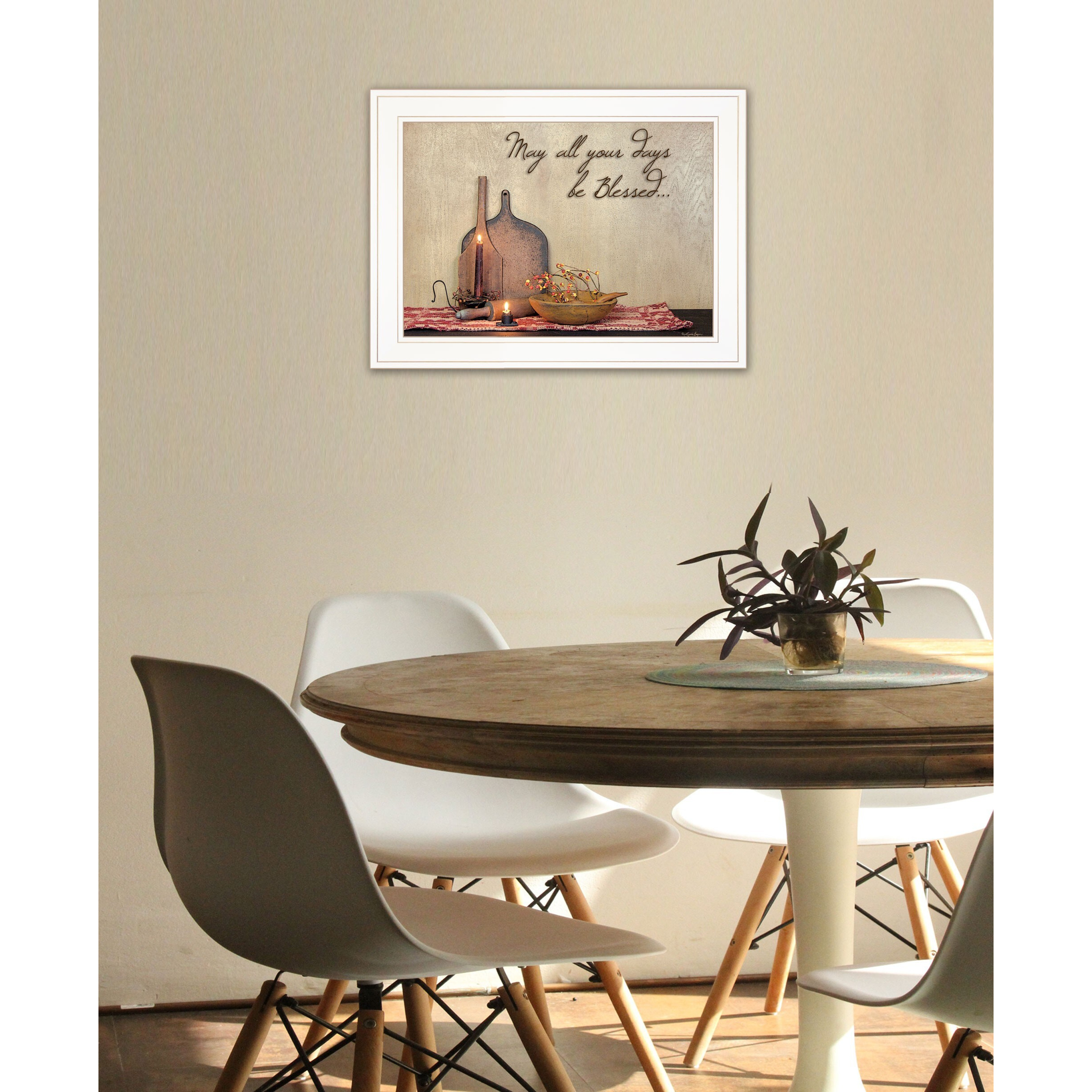 May All Your Days Be Blessed Collection White Framed Print Wall Art
