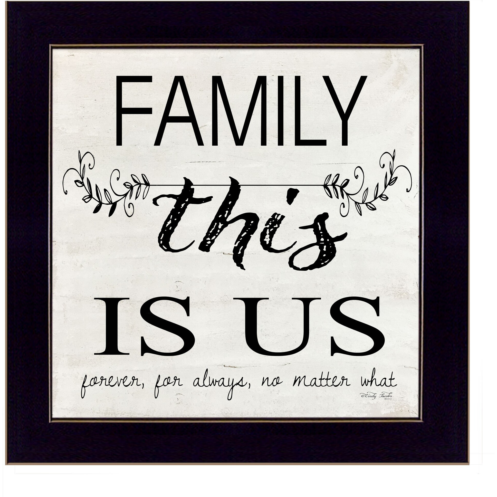 Family This Is Us Forever Black Framed Print Wall Art