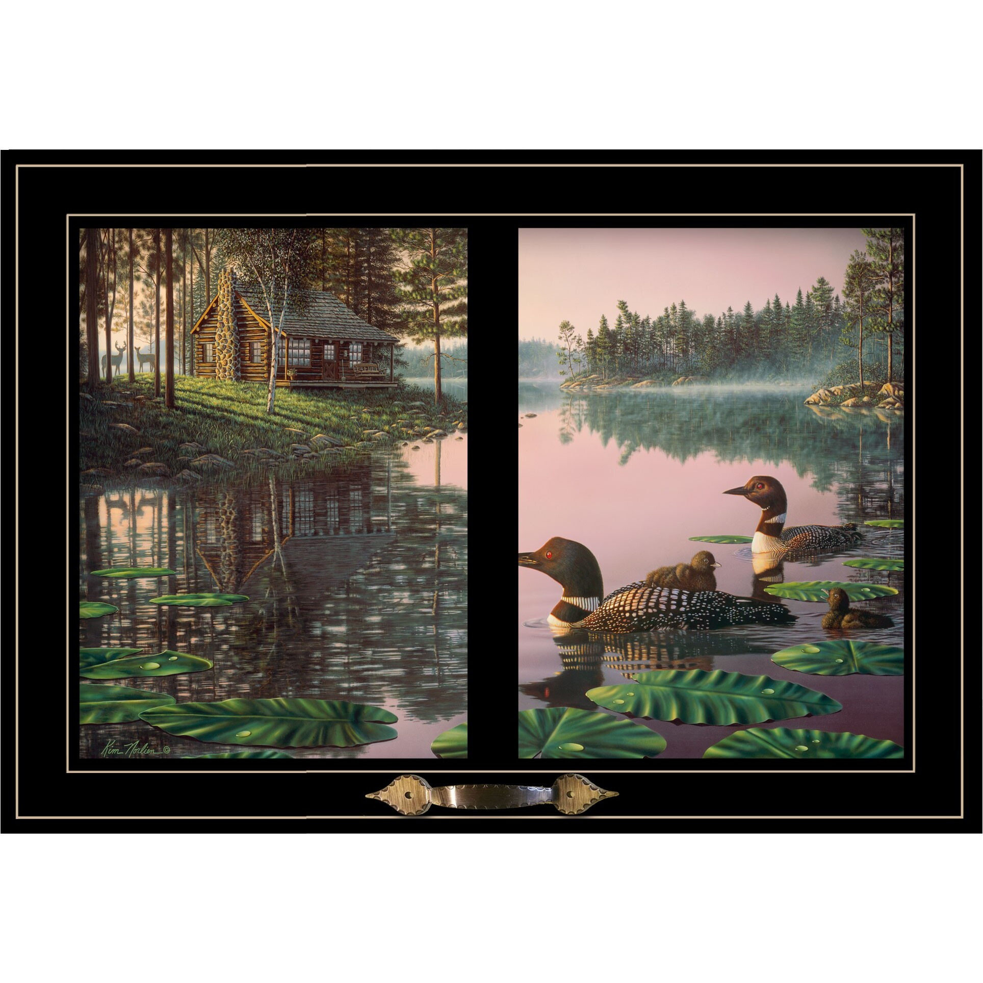 Northern Tranquility 4 Black Framed Print Wall Art