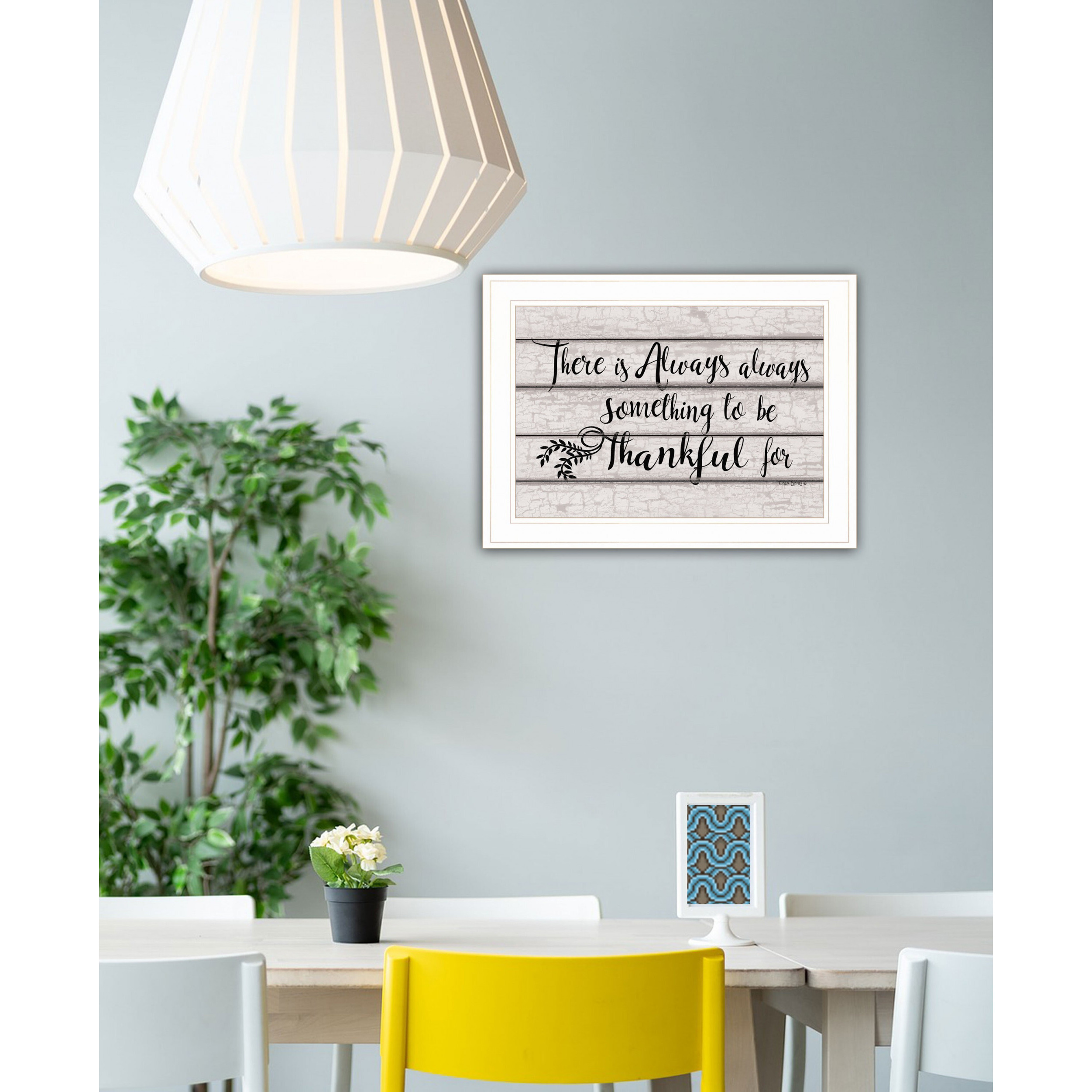Always Thankful 2 White Framed Print Wall Art
