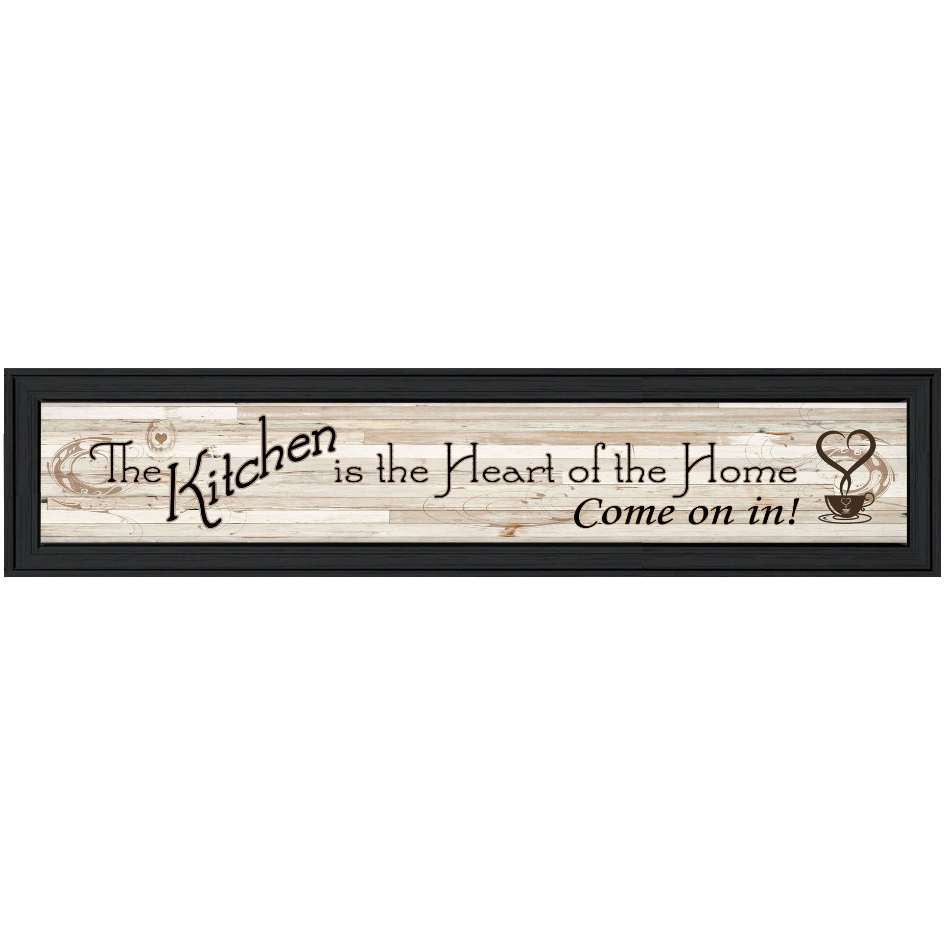 Kitchen Is The Heart Of The Home 1 Black Framed Print Wall Art